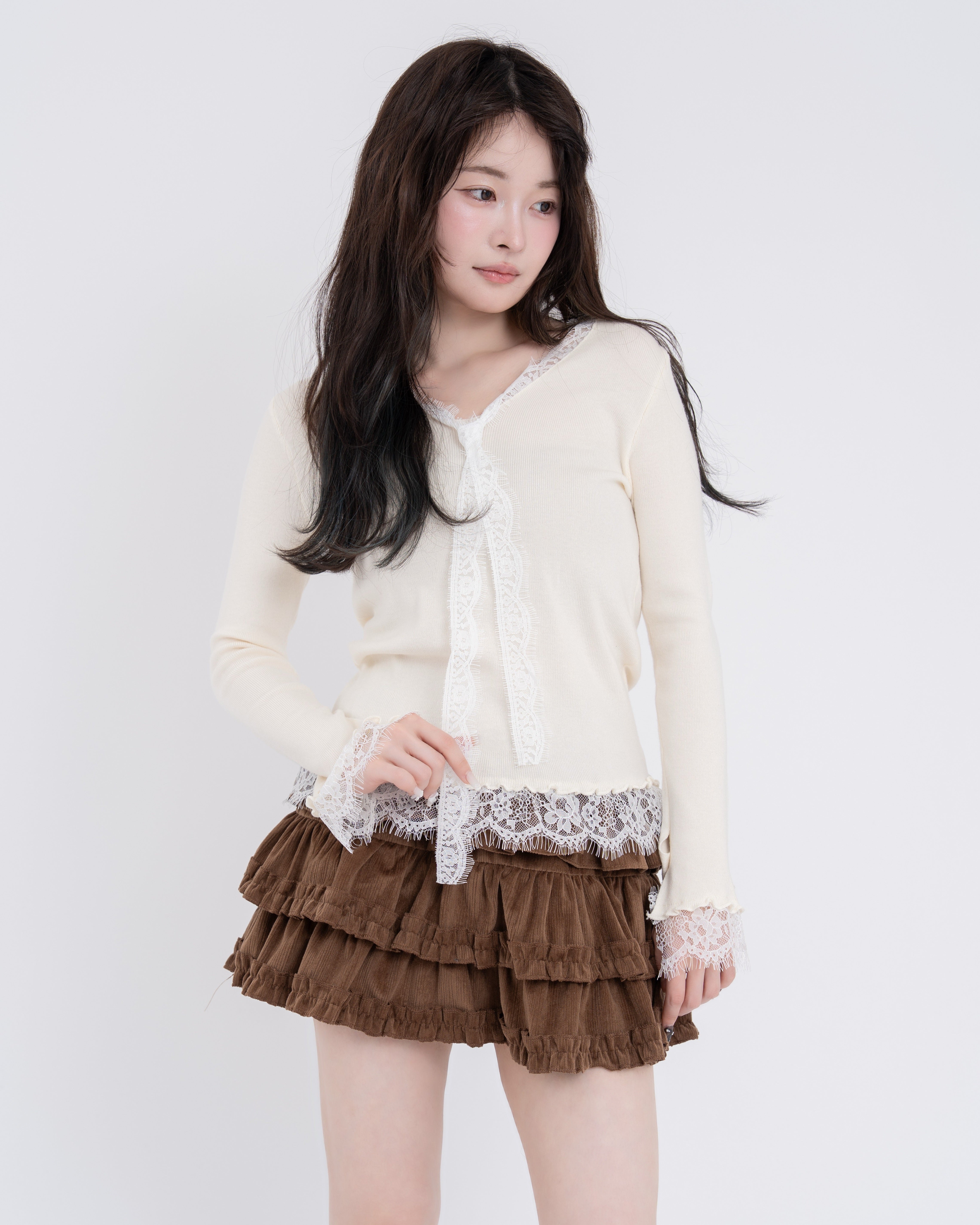 レースタイドッキングニット