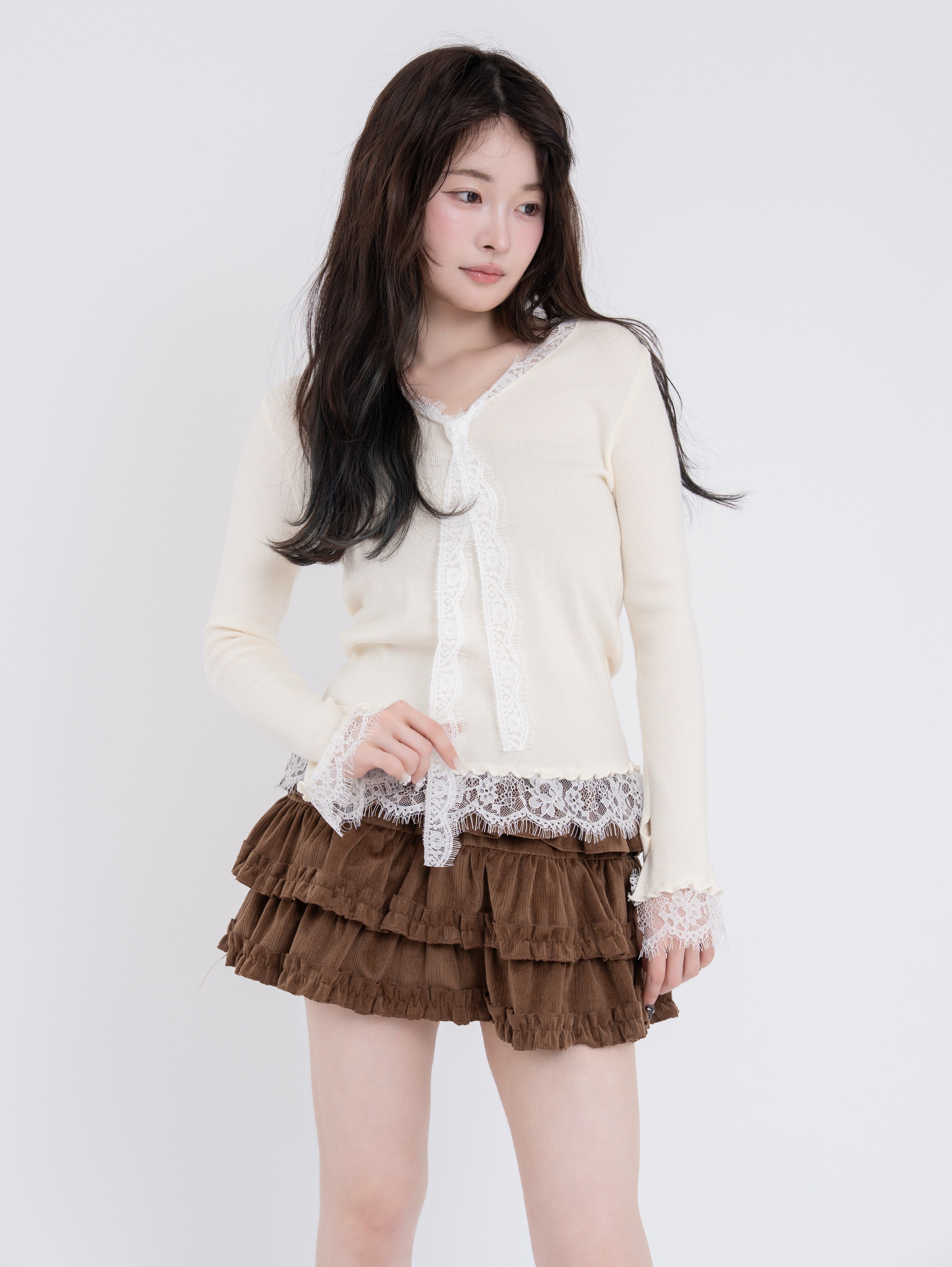 ブルーミングフリルミニスカート