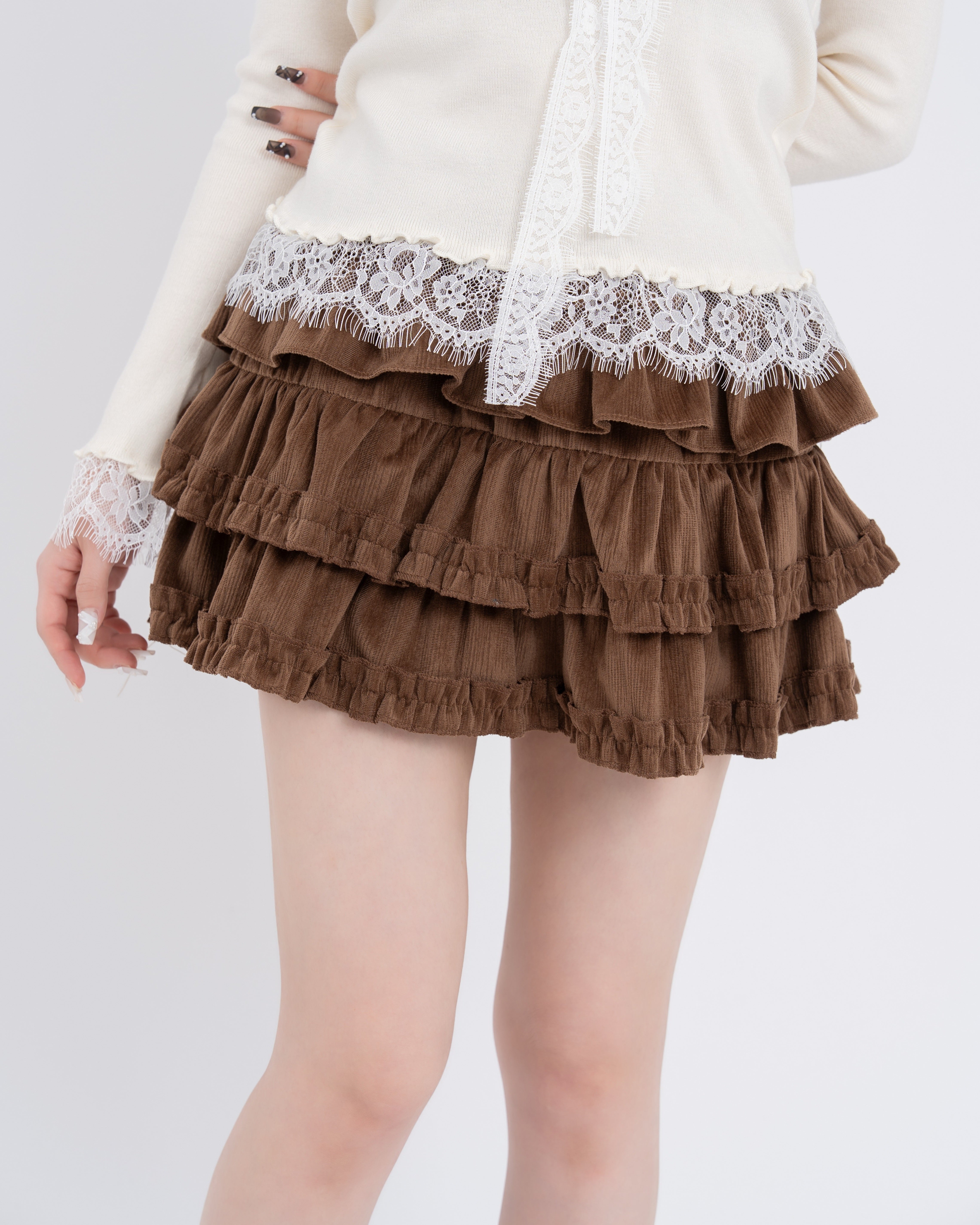 ブルーミングフリルミニスカート