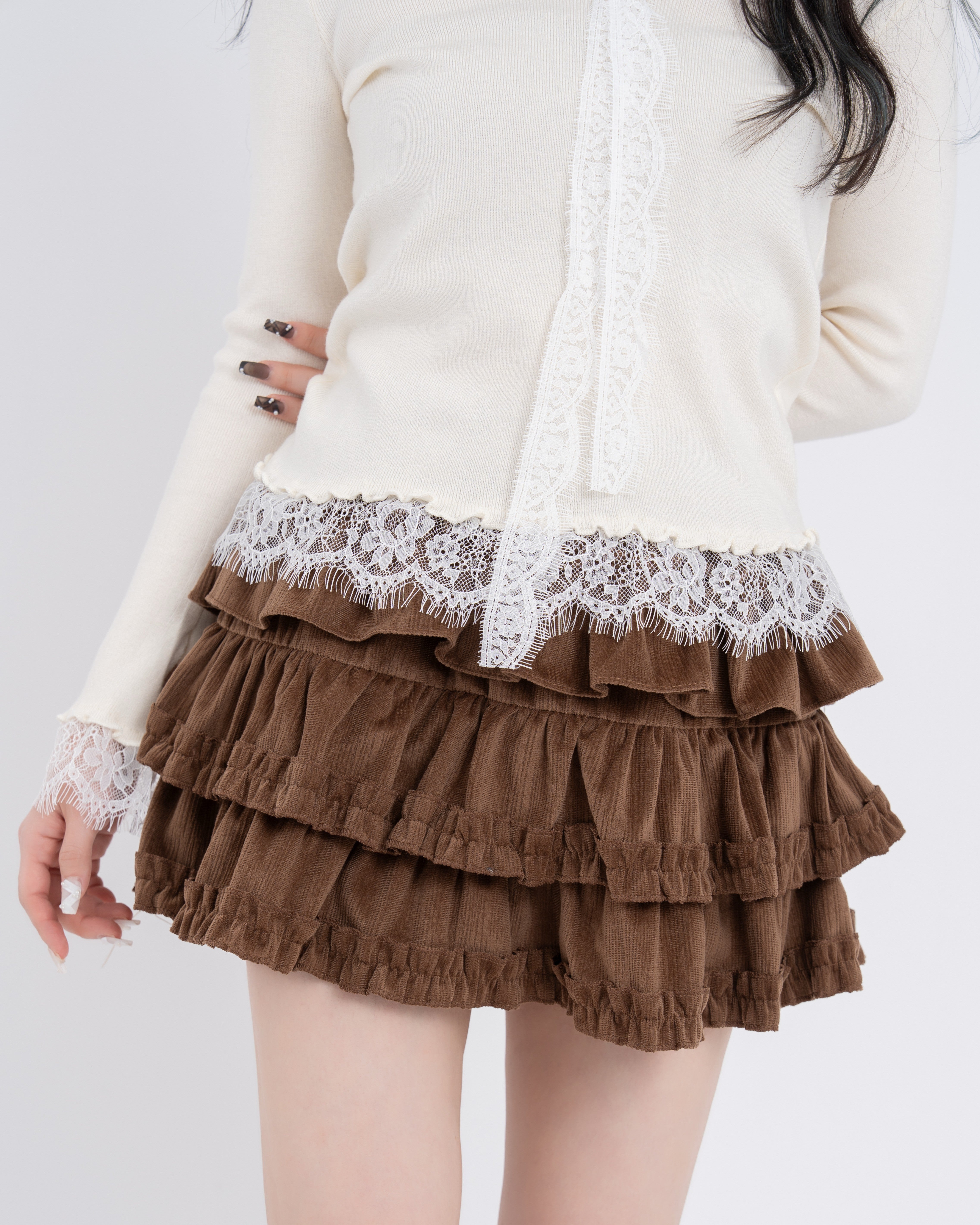 レースタイドッキングニット