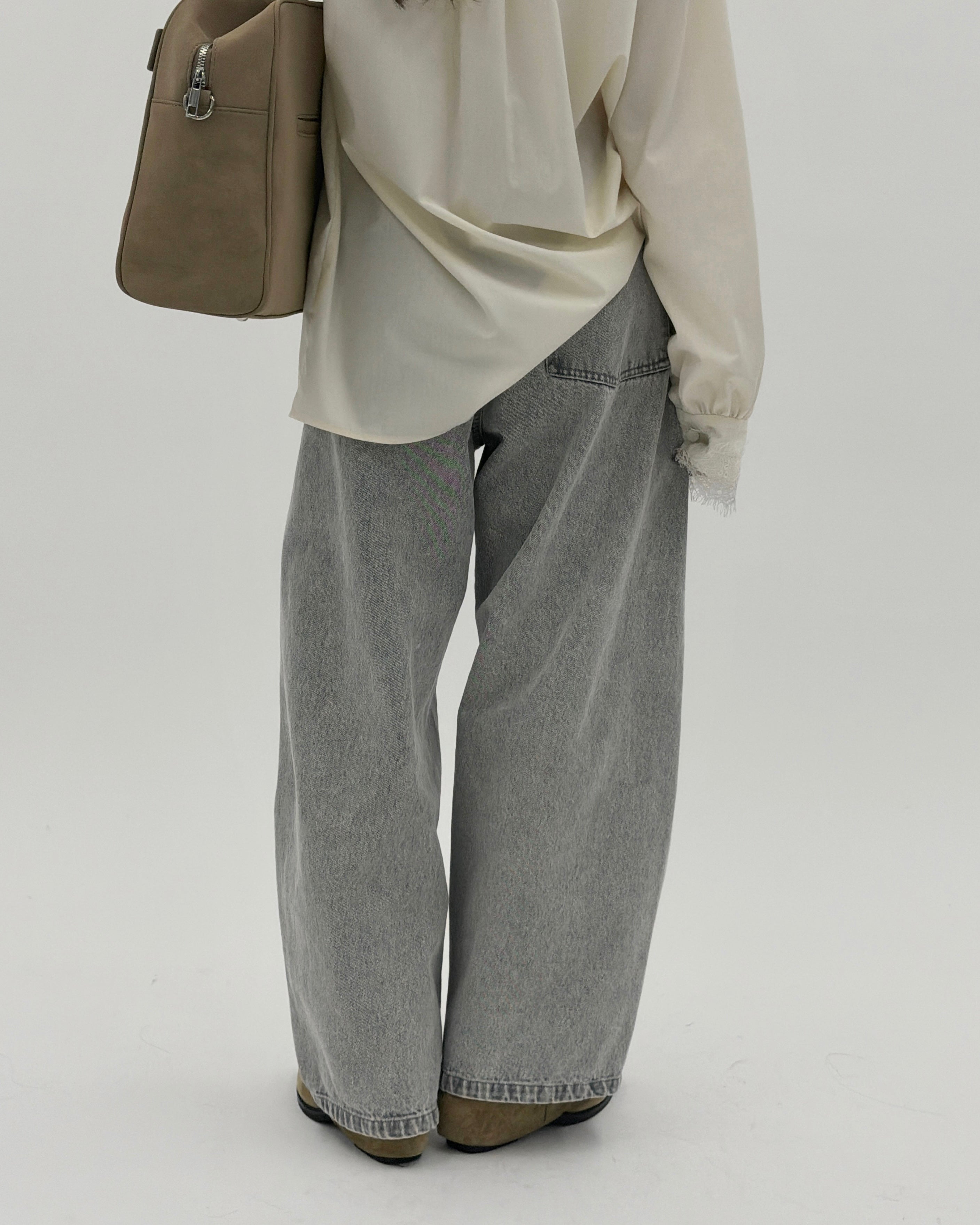 【一部予約】ウェーブラインカーブデニムパンツ