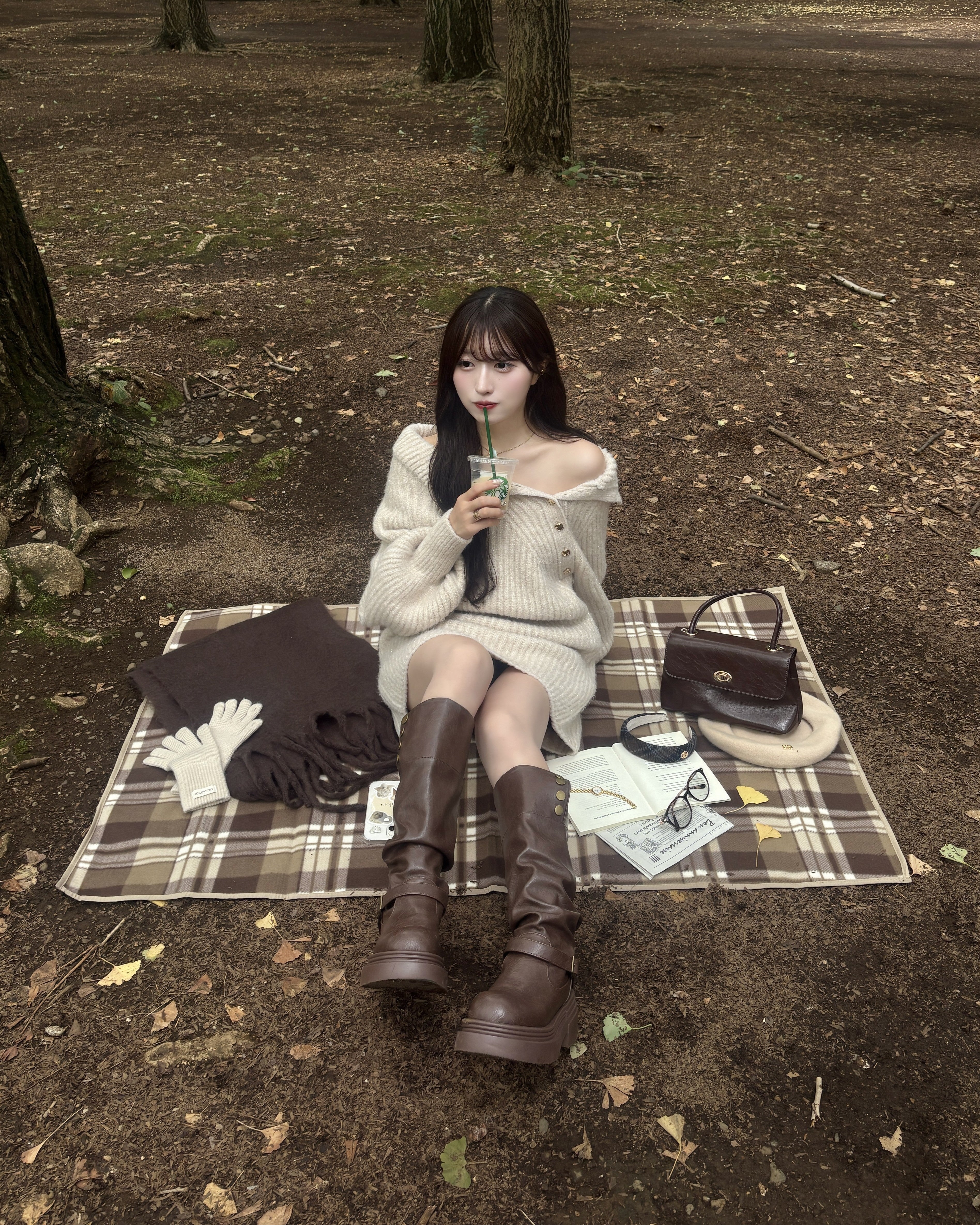 按钮详细信息闪光编织迷你连衣裙