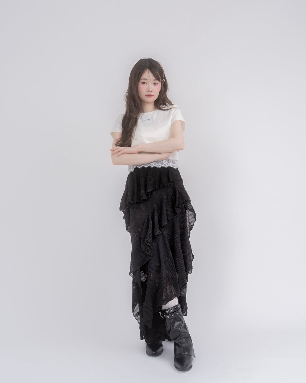 【一部予約】レースヘムTシャツ