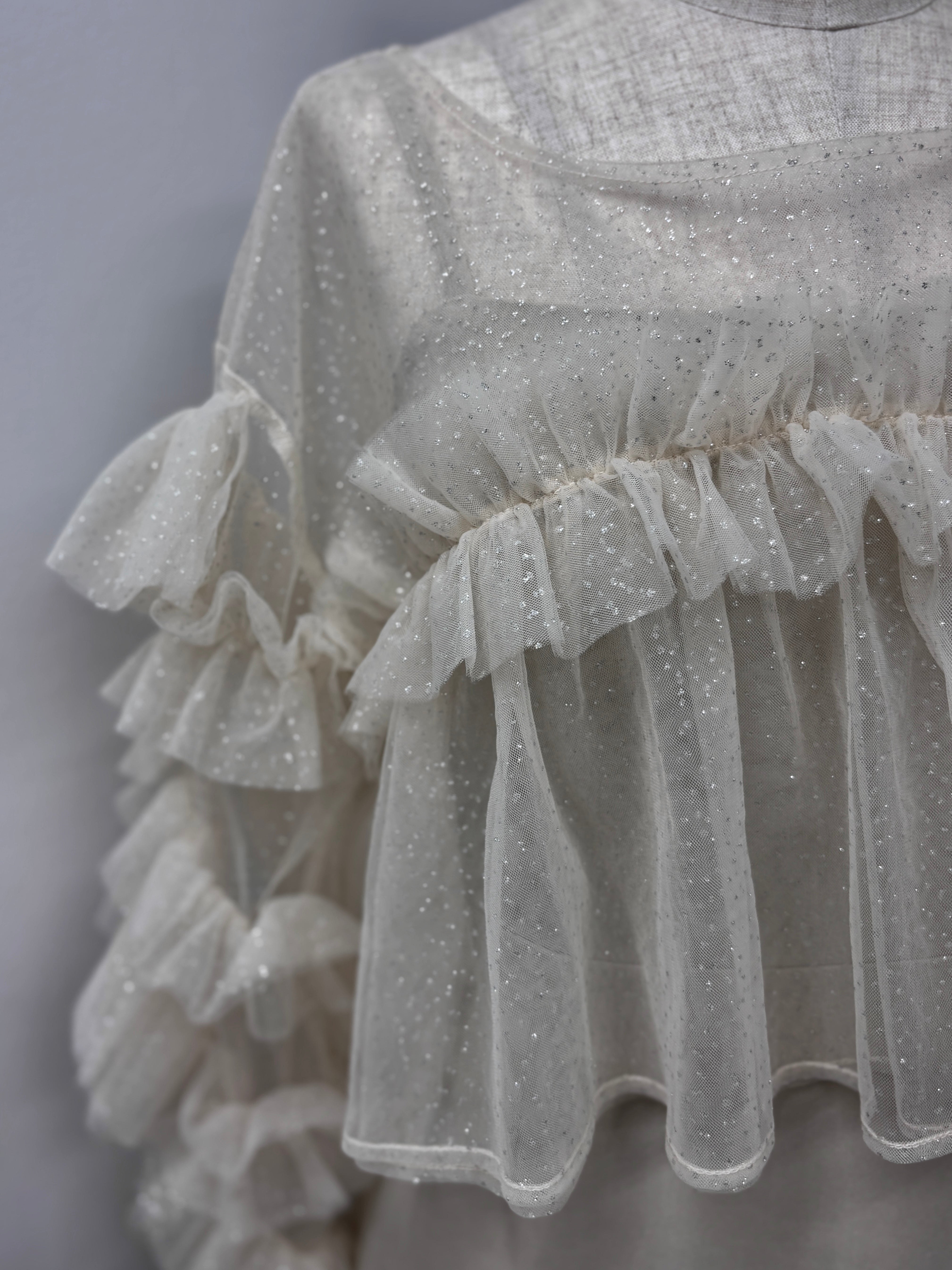 フリルラメチュールオケージョンワンピース