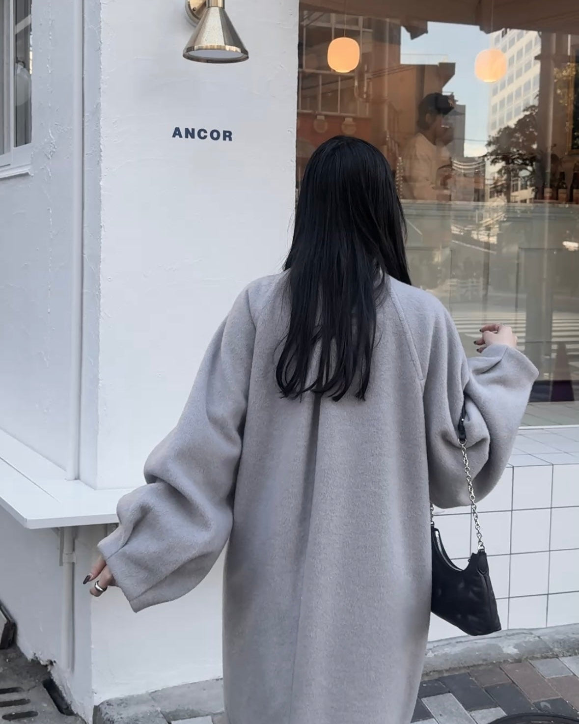 2wayスタンドカラーサイドベルトロングコート