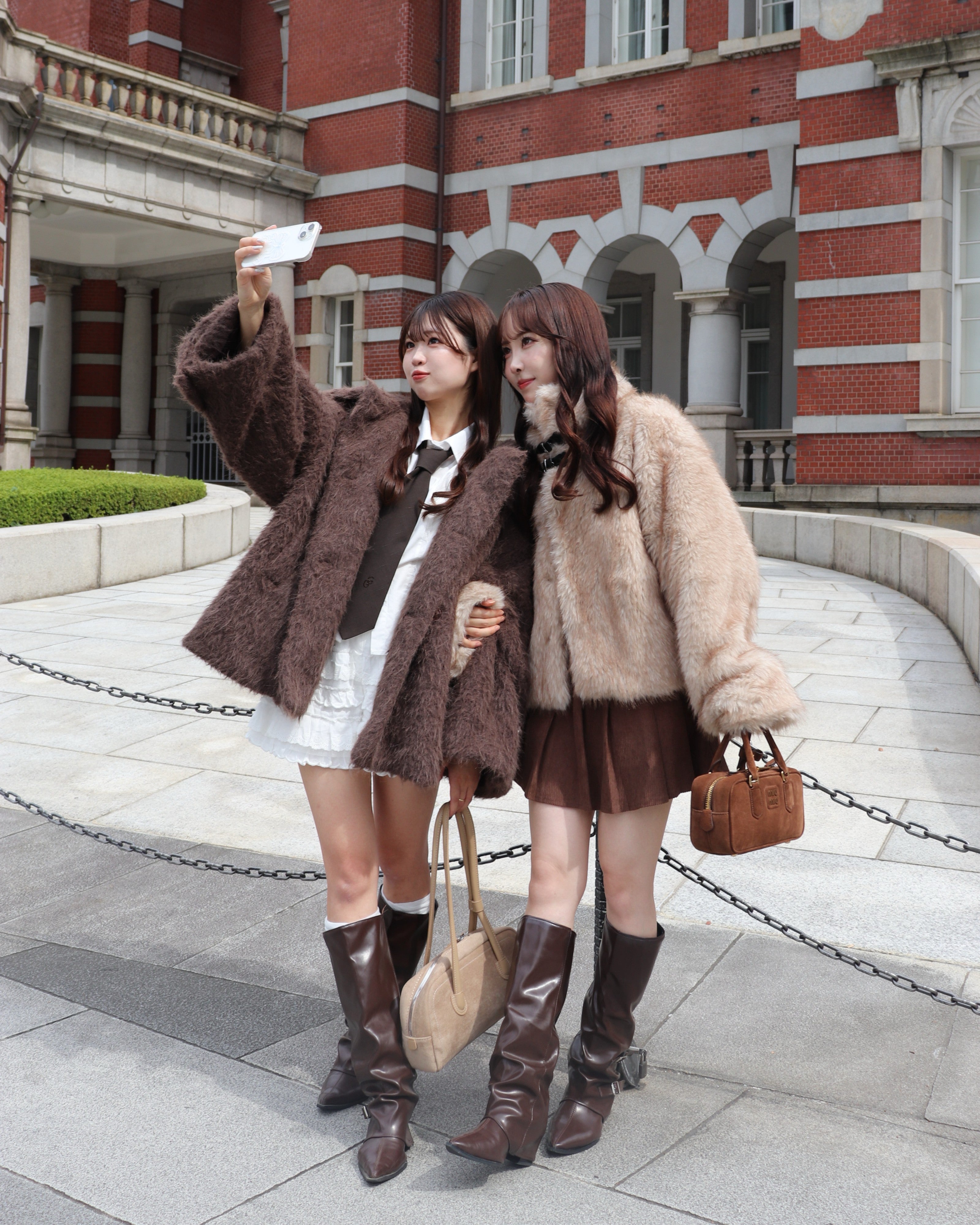 3wayスタンドカラーシャギーコート