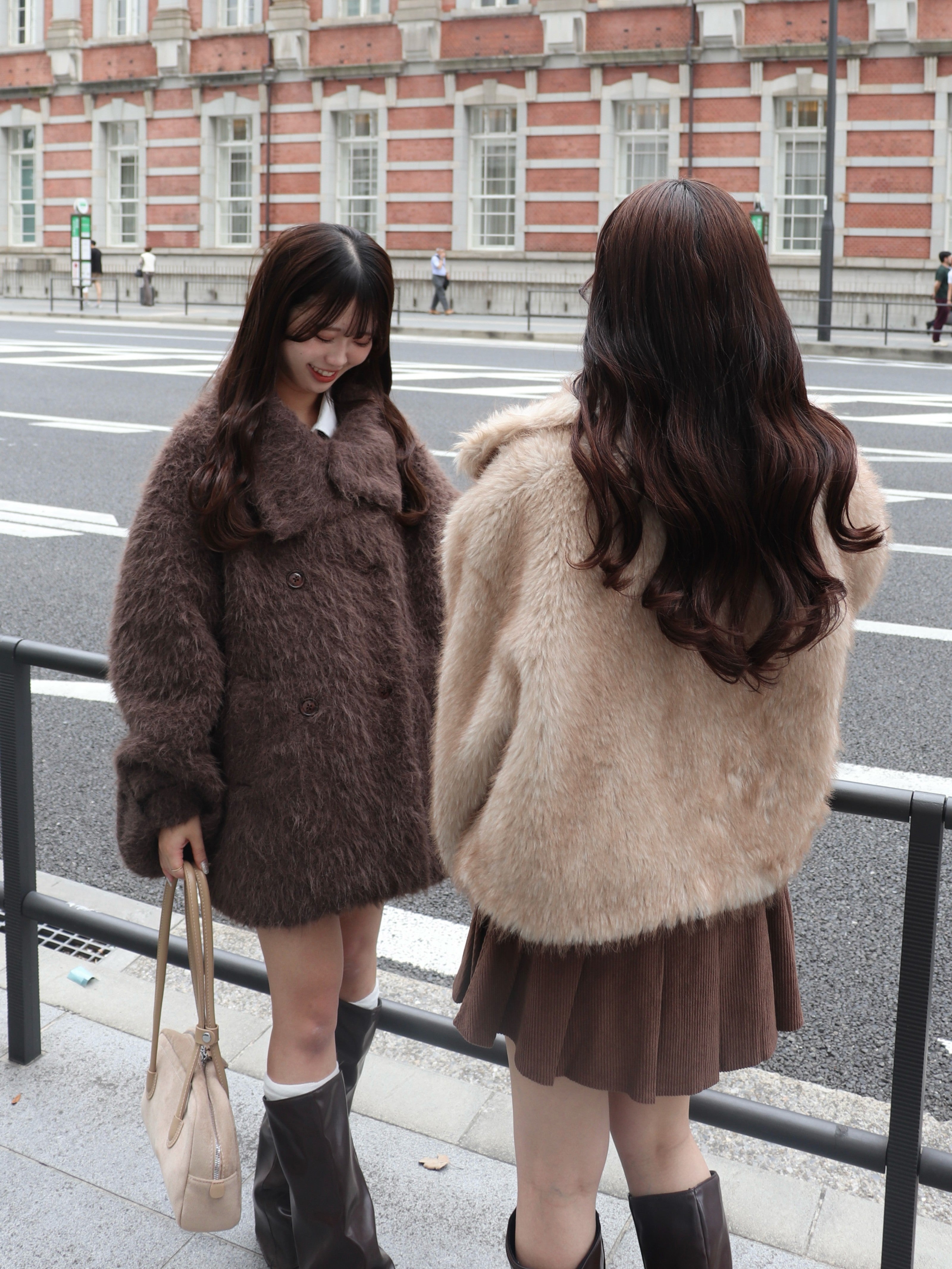 3wayスタンドカラーシャギーコート