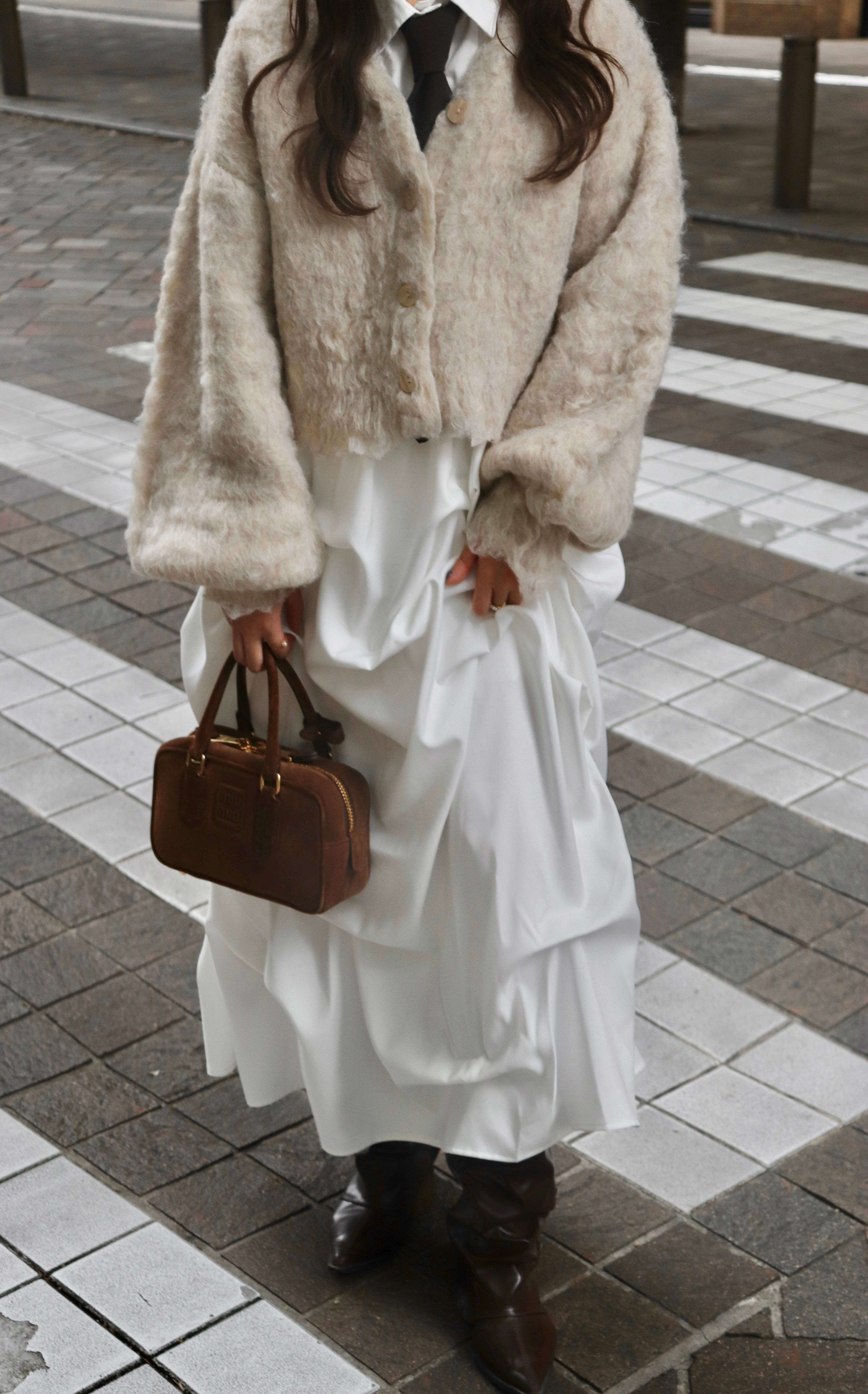 Random tuck skirt