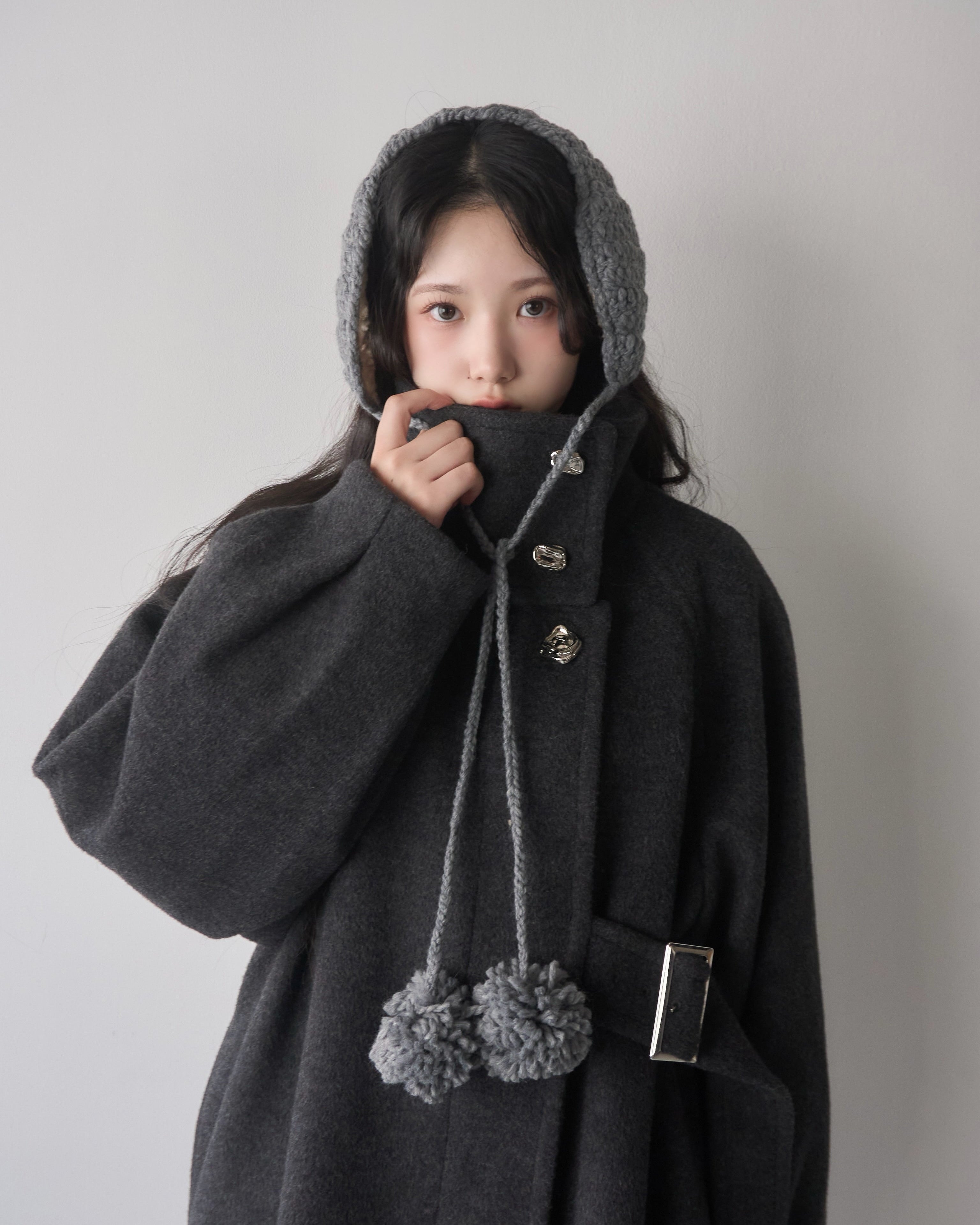 ケーブルニットイヤーマフ