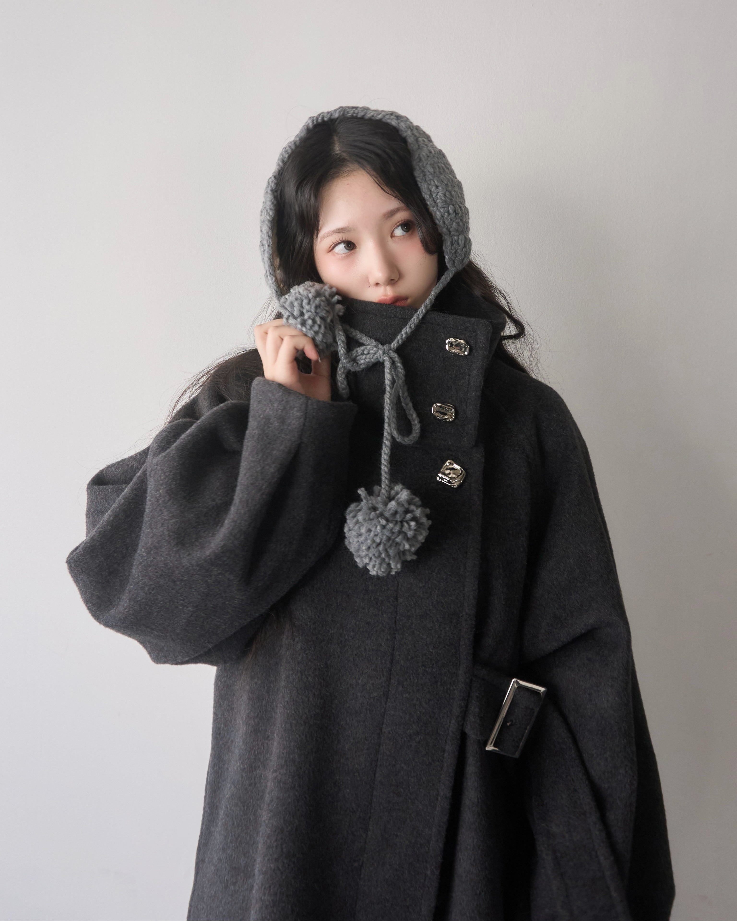 ケーブルニットイヤーマフ