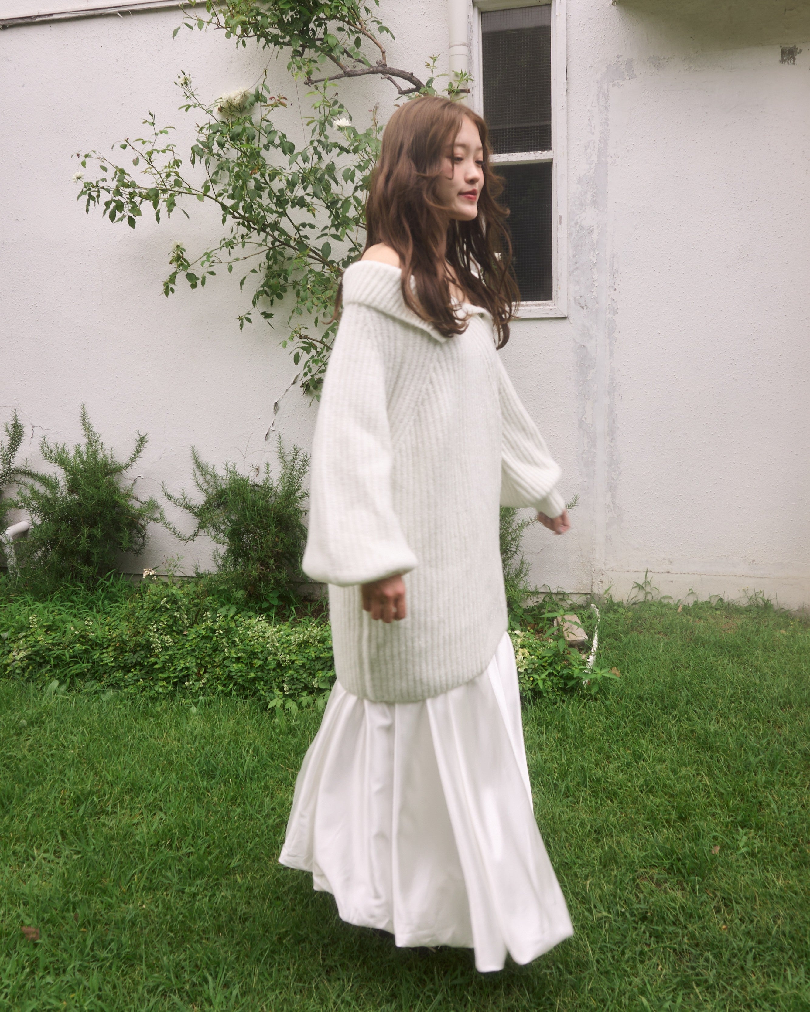 按钮详细信息闪光编织迷你连衣裙