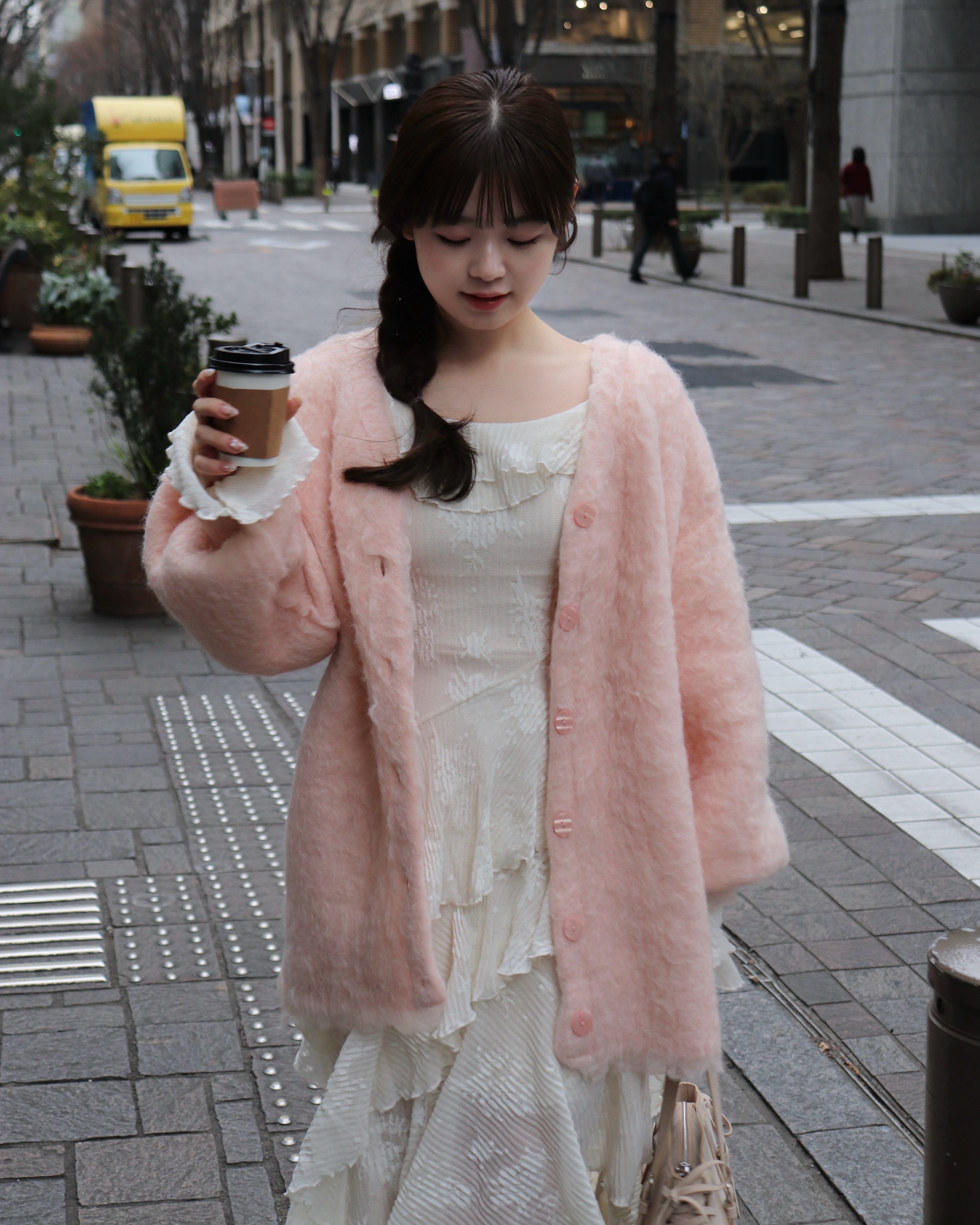 3wayアシンメトリーフリルレースワンピース