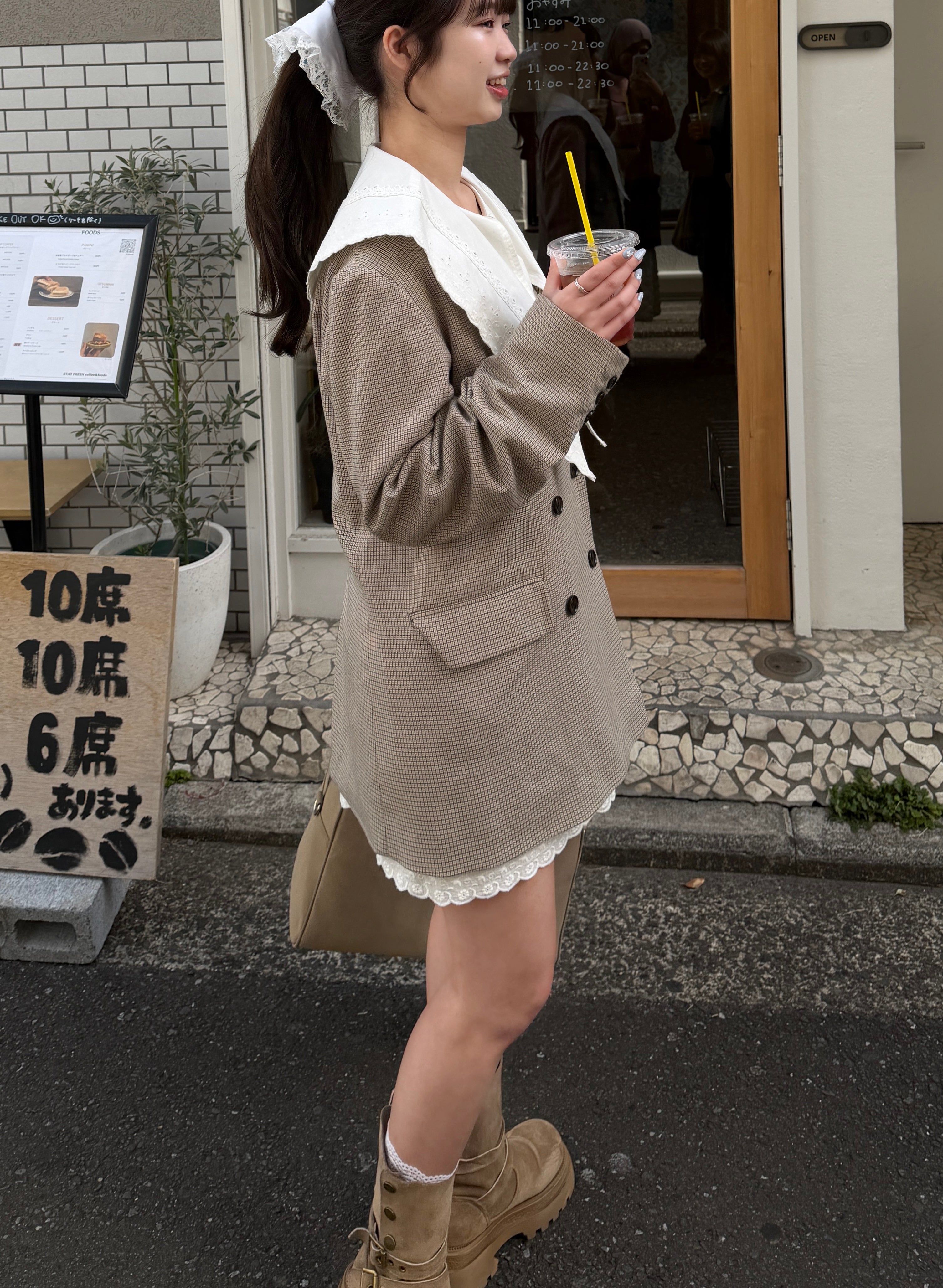 【予約】セーラーカラーシャツワンピース