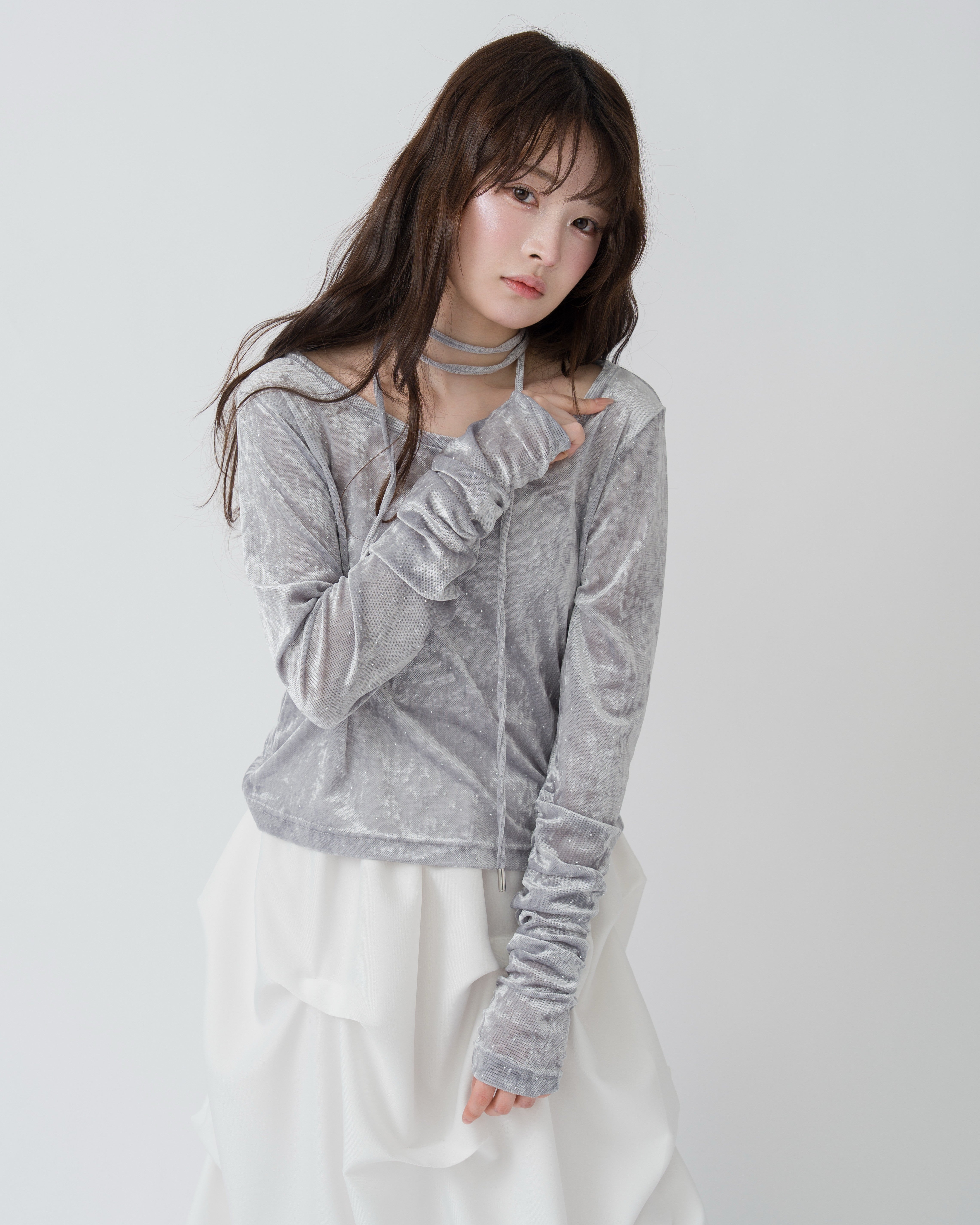 シアーベロアビジュートップス