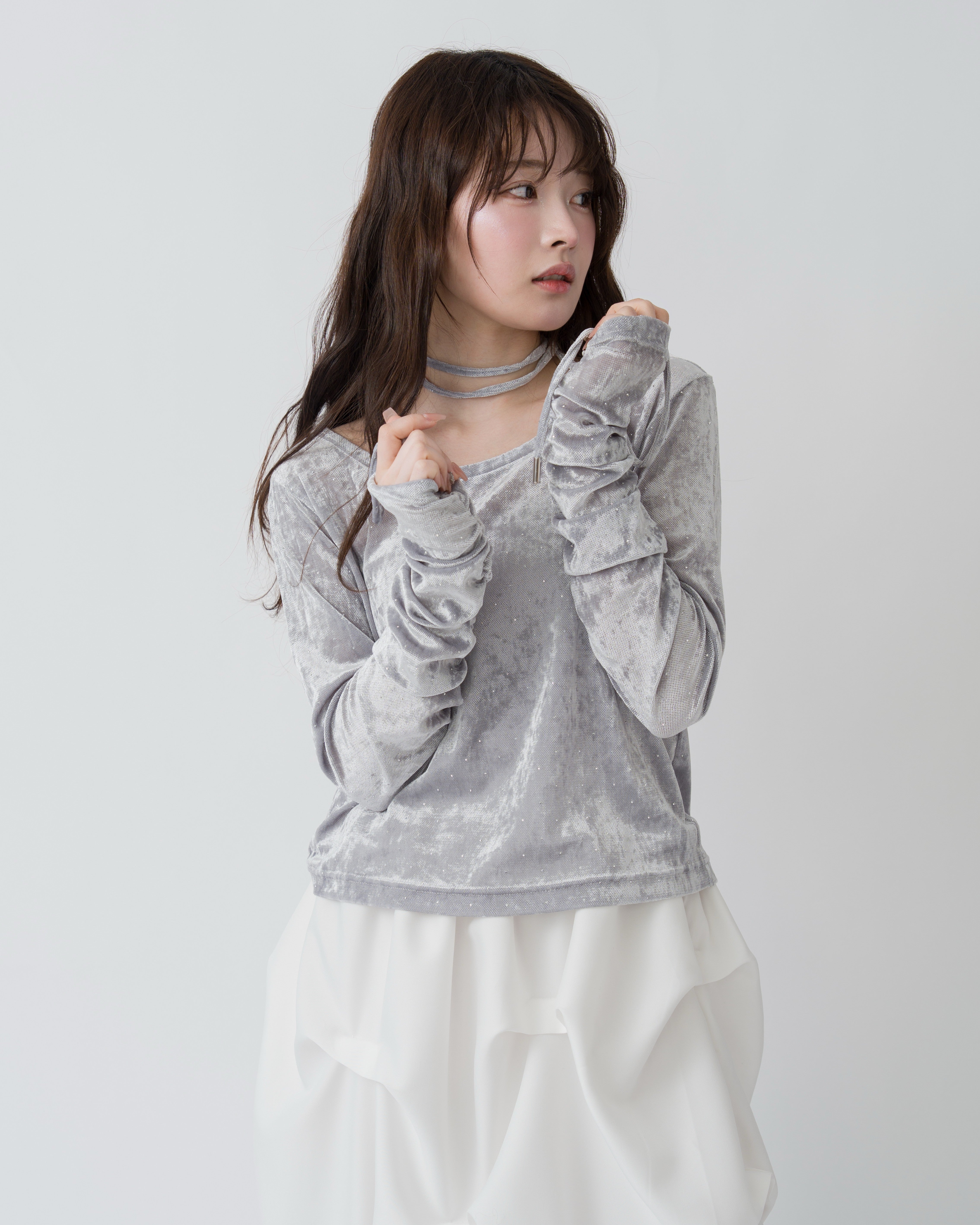 シアーベロアビジュートップス