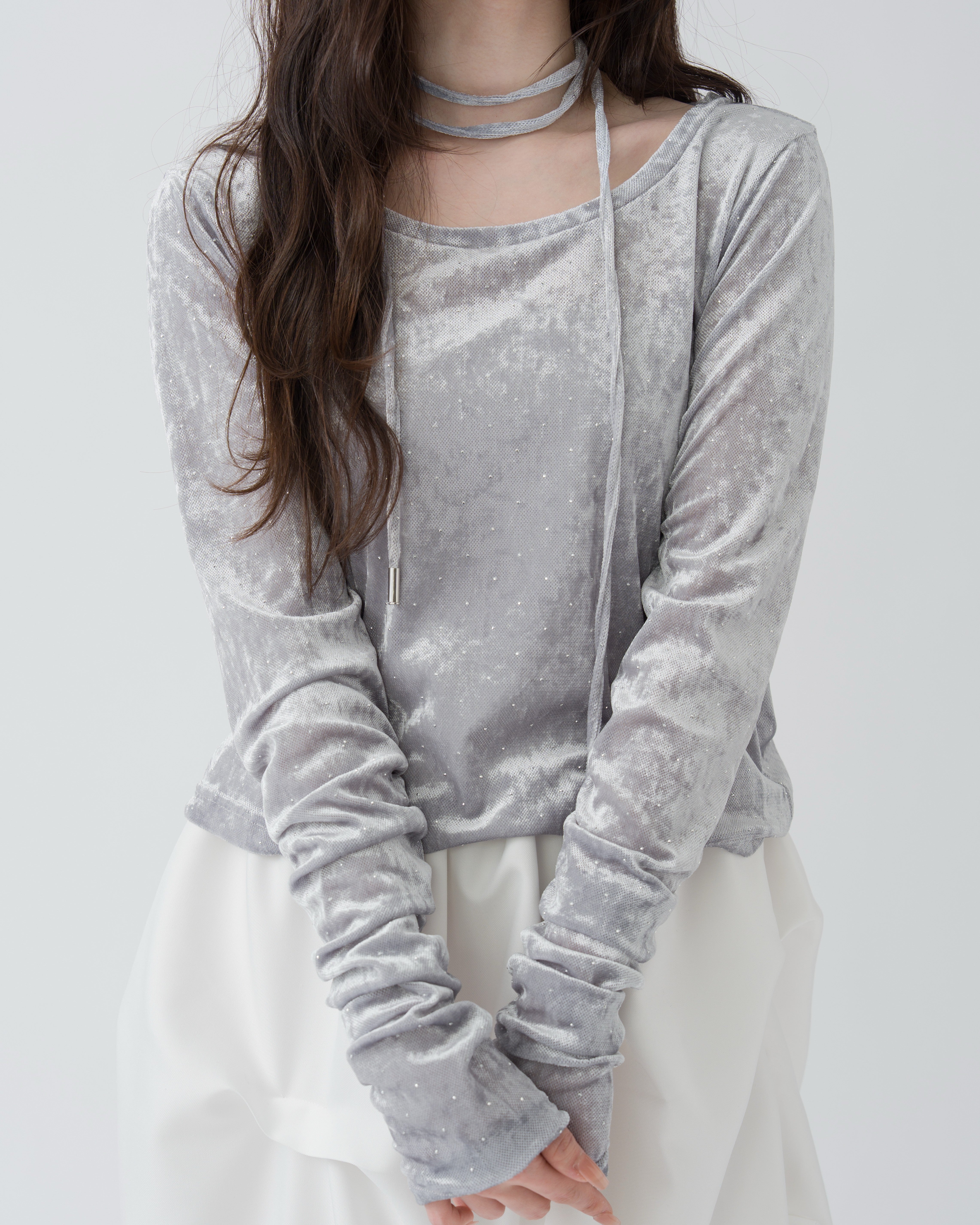 シアーベロアビジュートップス