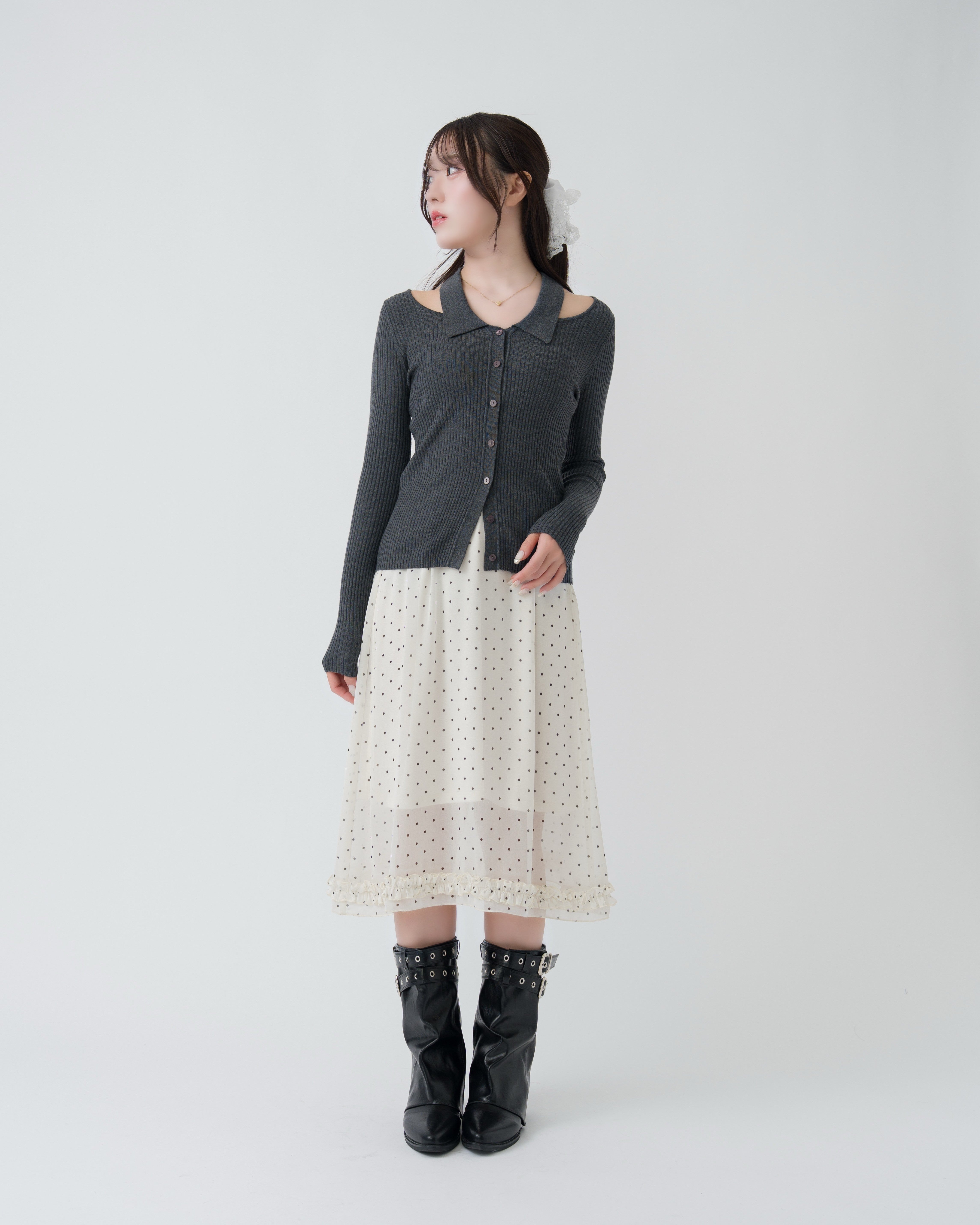 開領 Polo 針織衫