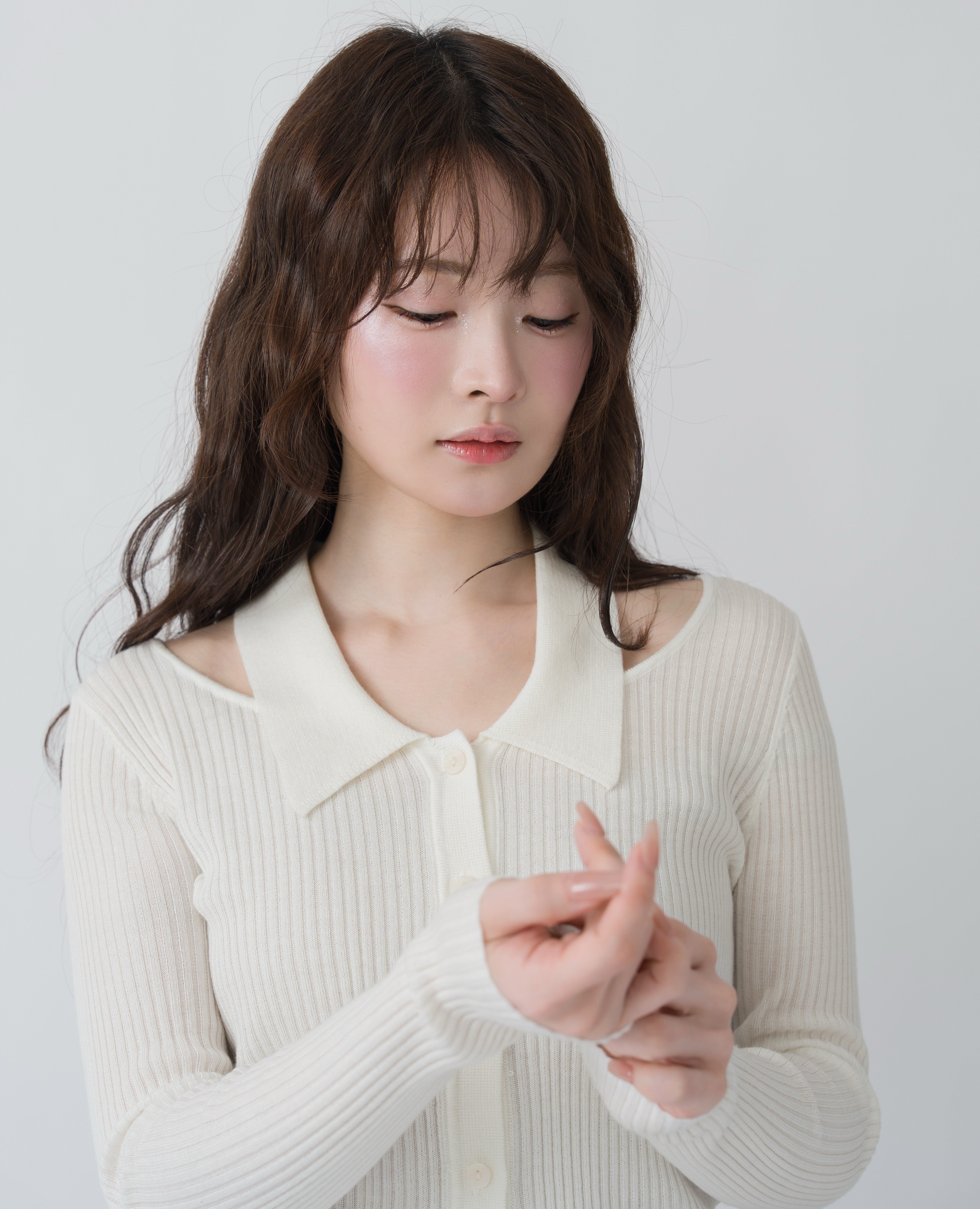 開領 Polo 針織衫