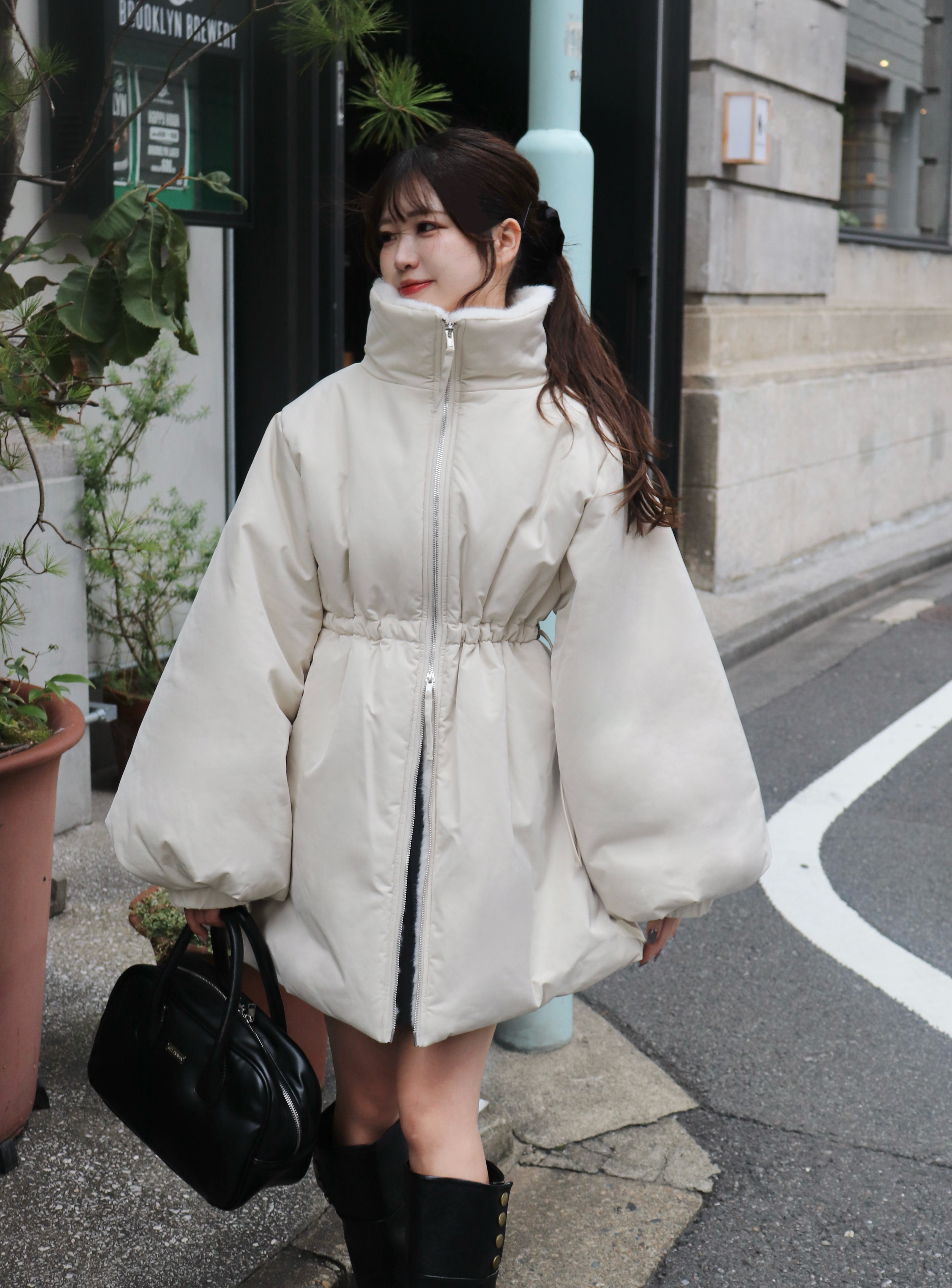 3wayドロスト中綿ダウンコート