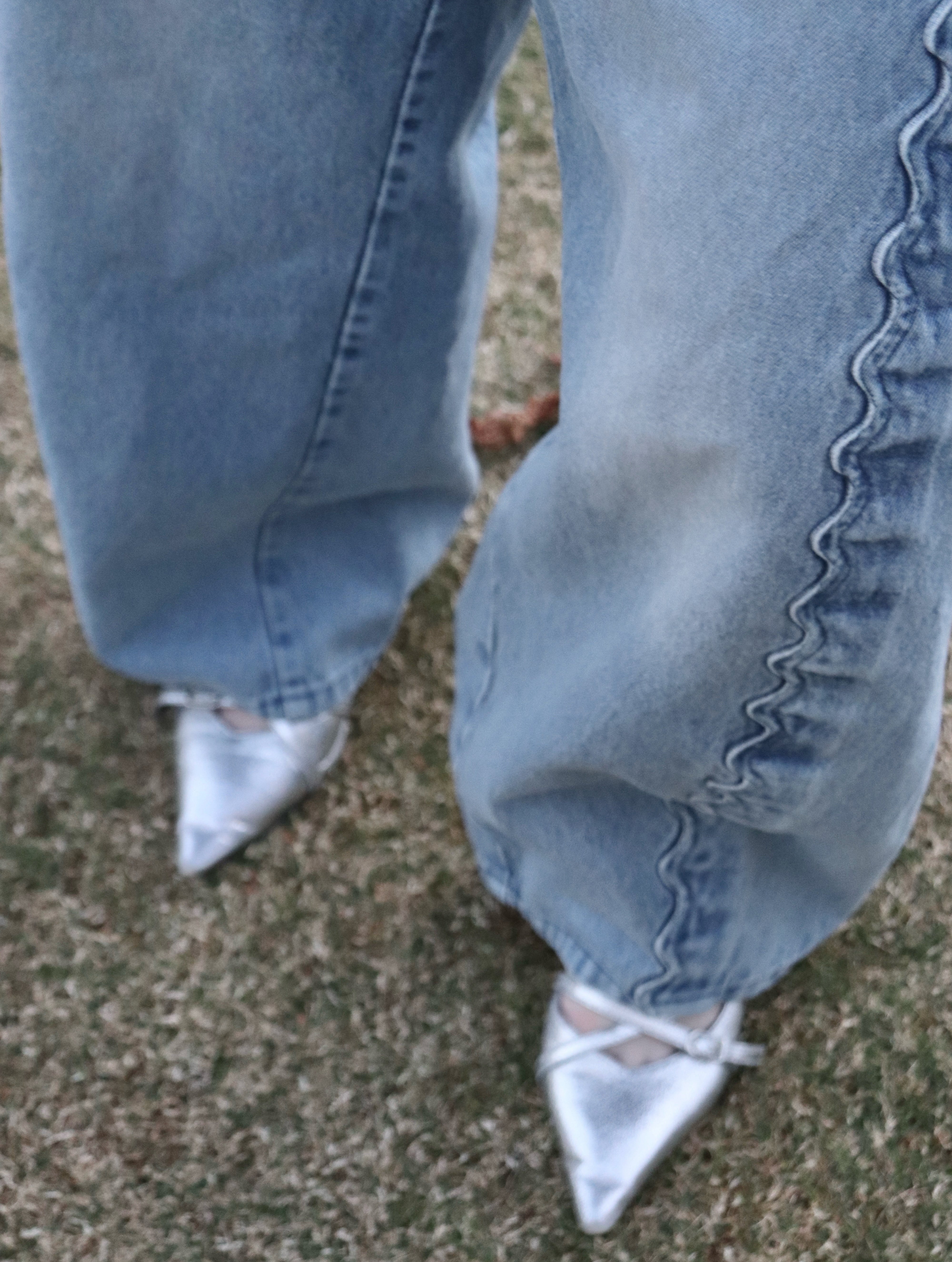 ウェーブラインカーブデニムパンツ