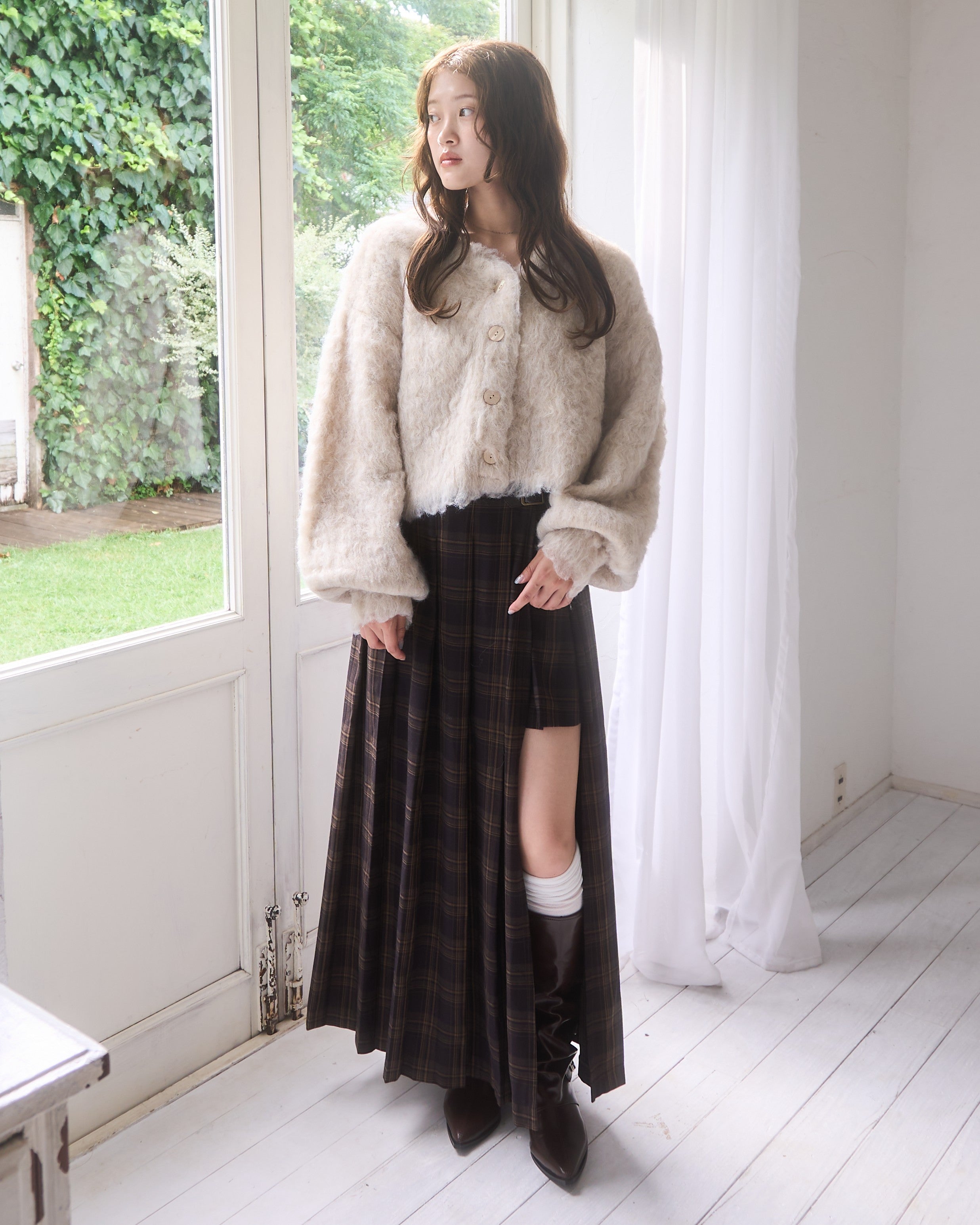 蓬松的针织开衫