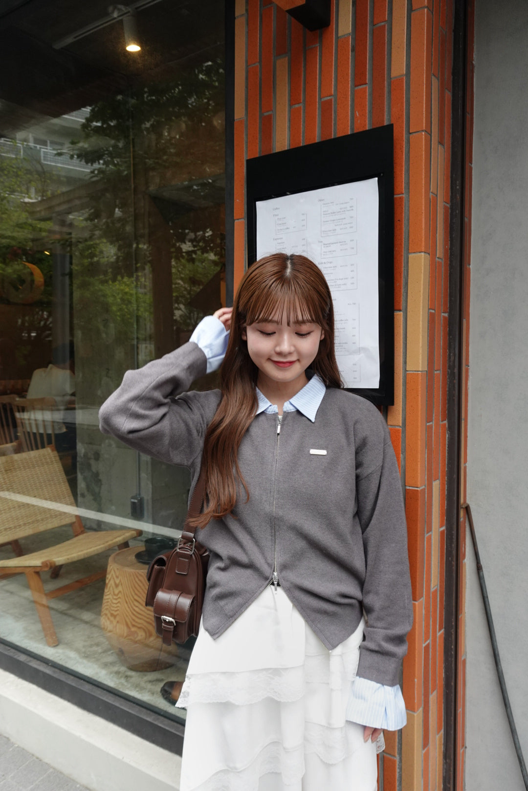 シャツレイヤードライクニット