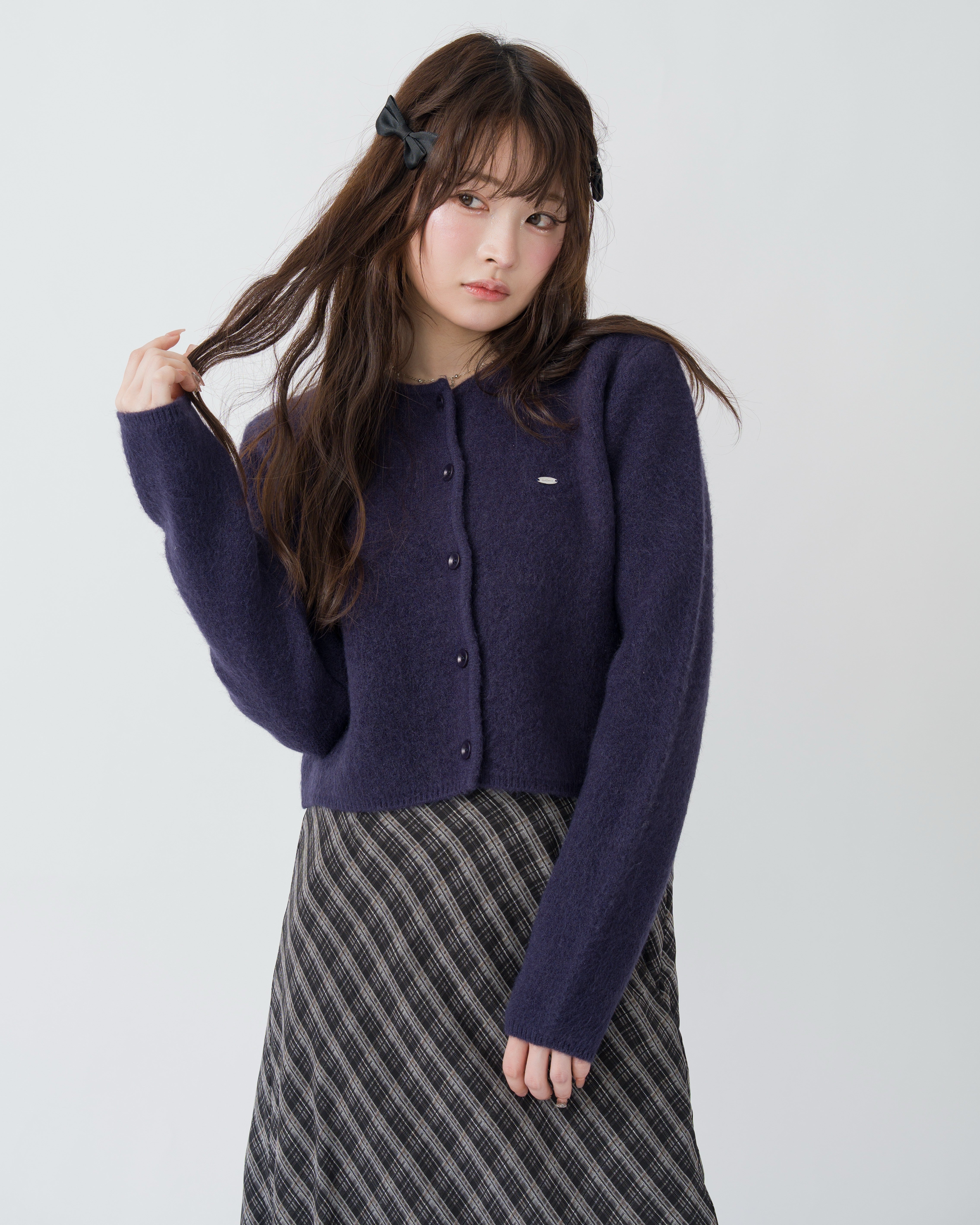 【一部予約】チェック&ドットシアーフリルスカート