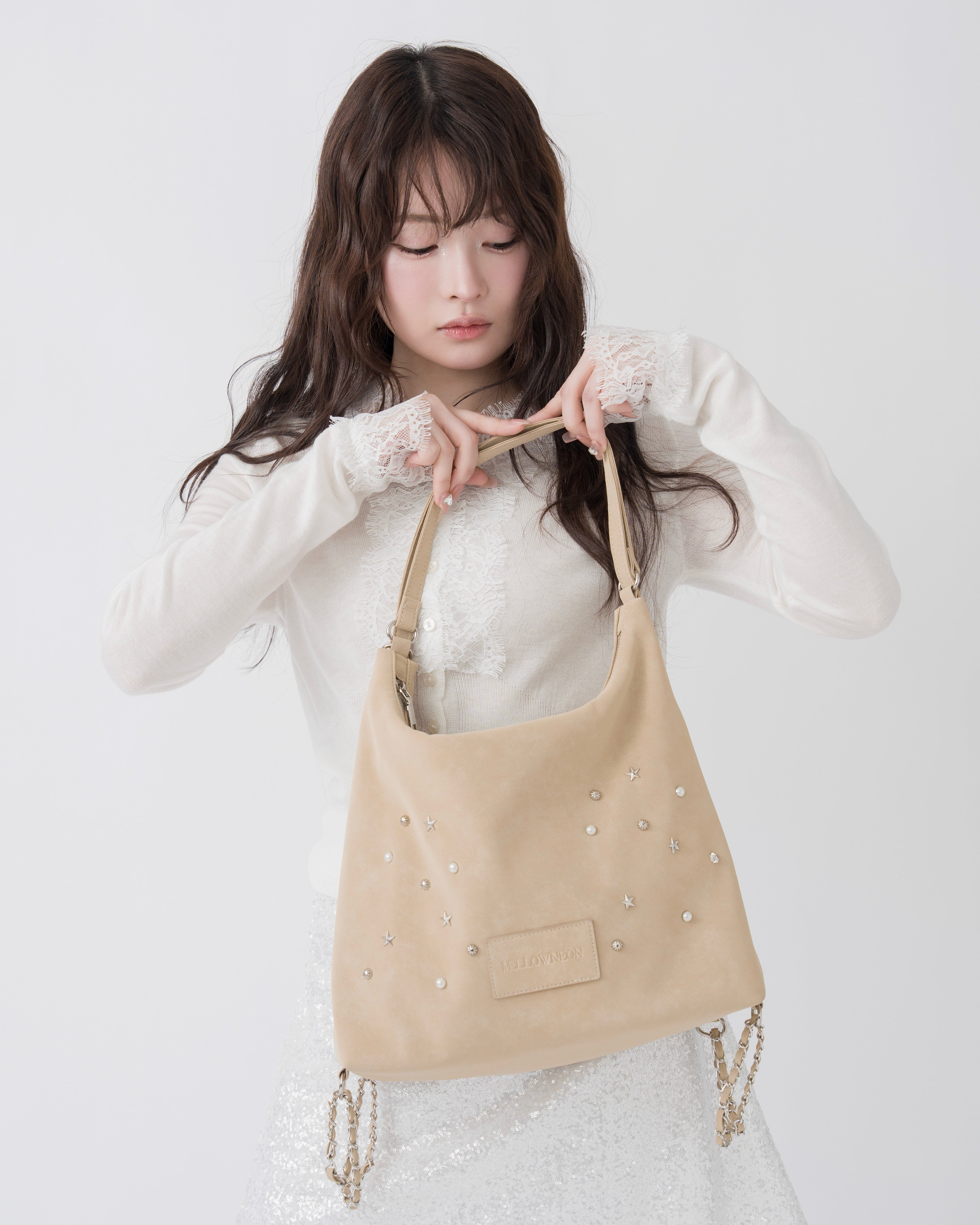 【予約】3wayスウェードライクスタッズバッグ