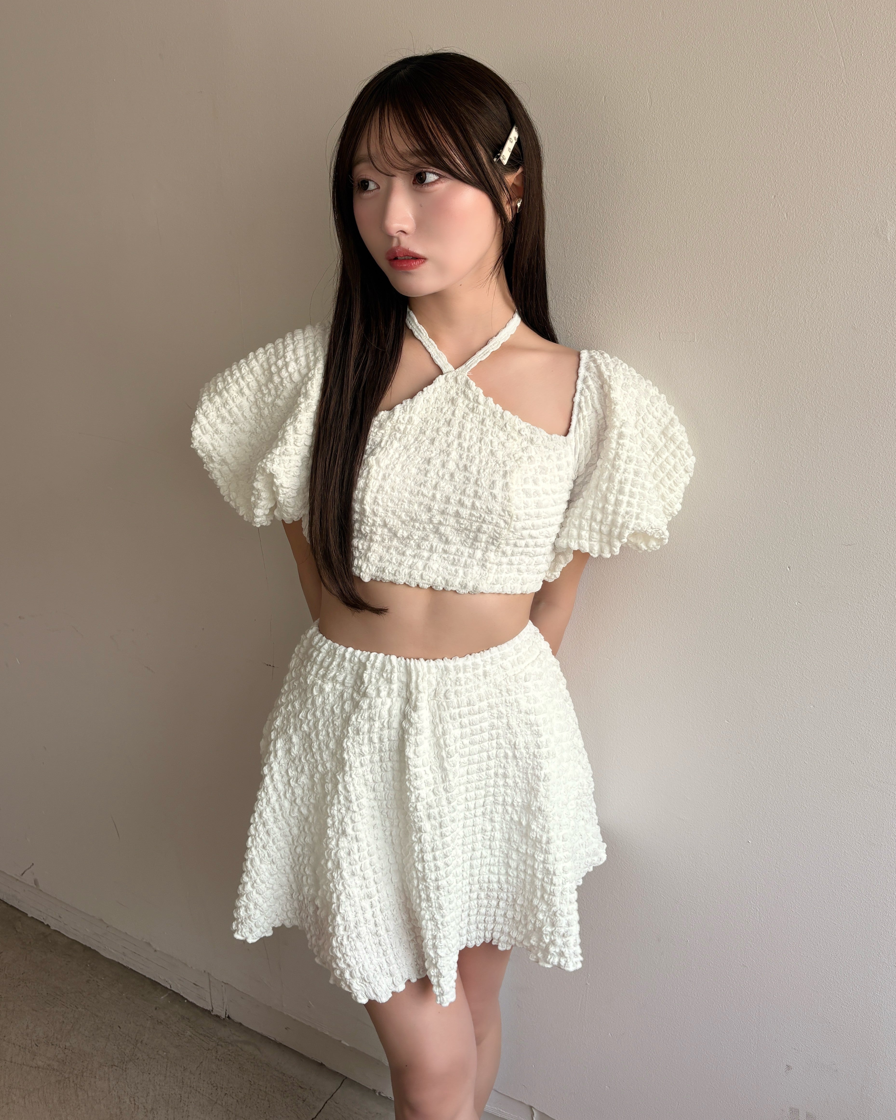 泡芙袖子泳衣