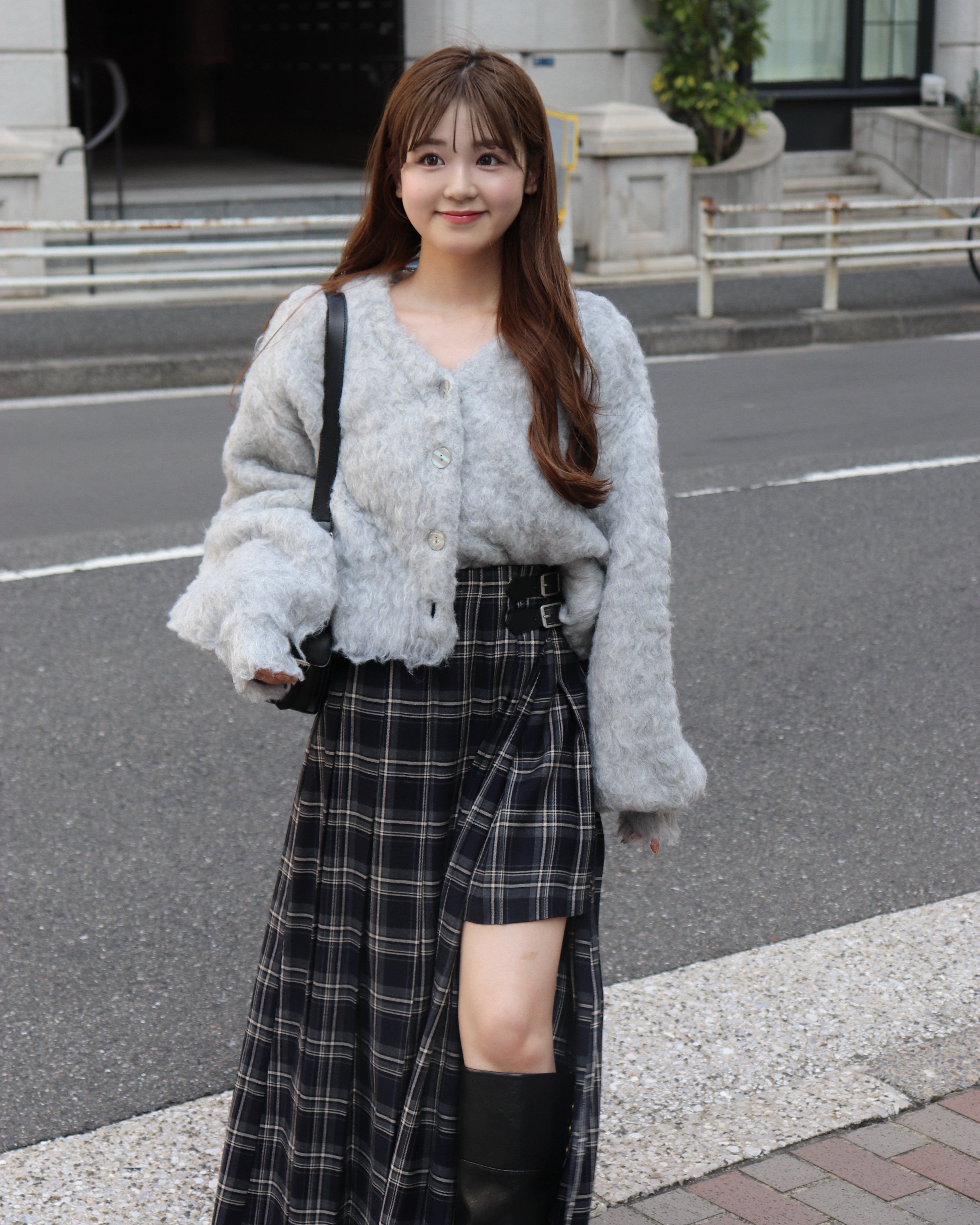 蓬松的针织开衫