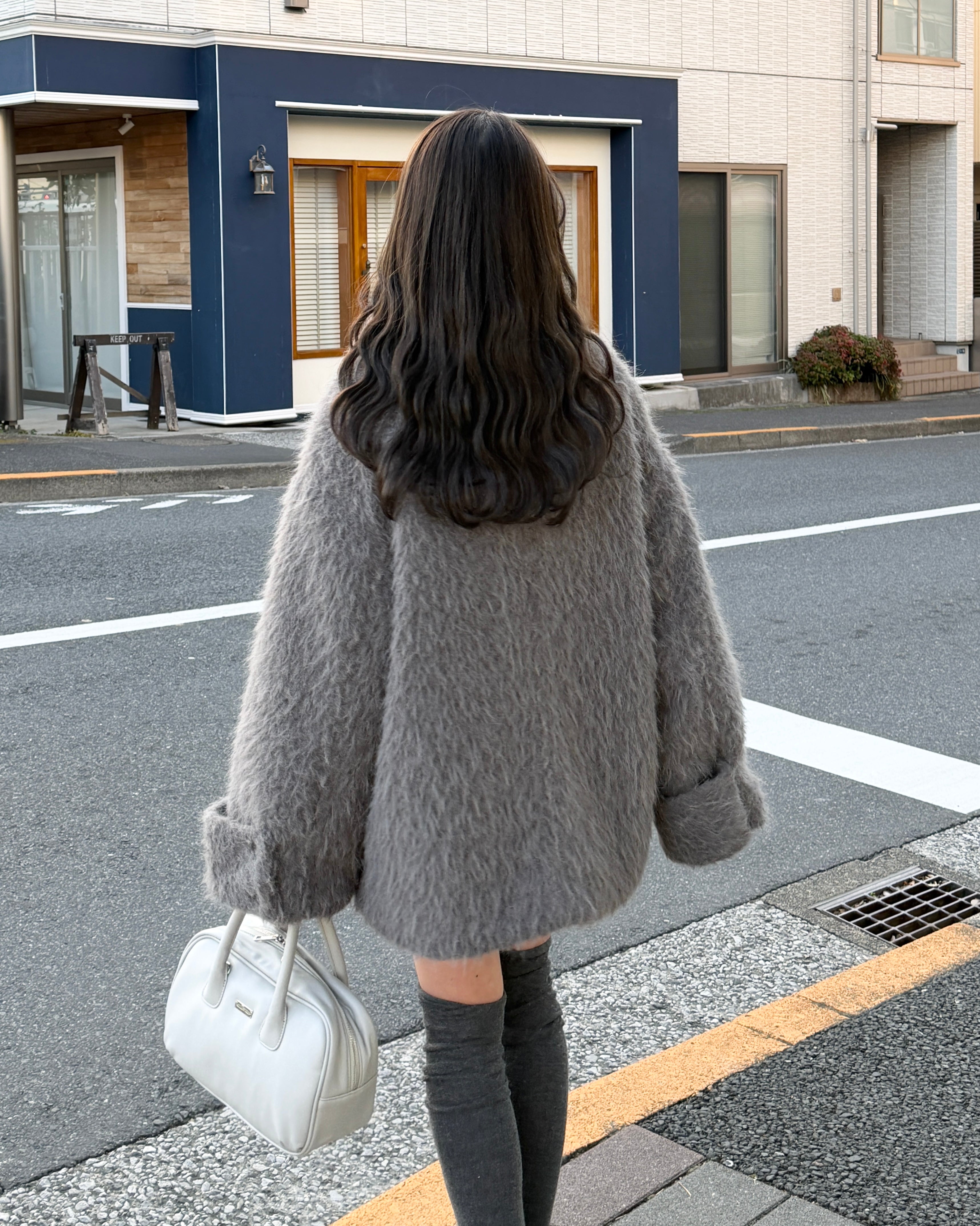 3wayスタンドカラーシャギーコート