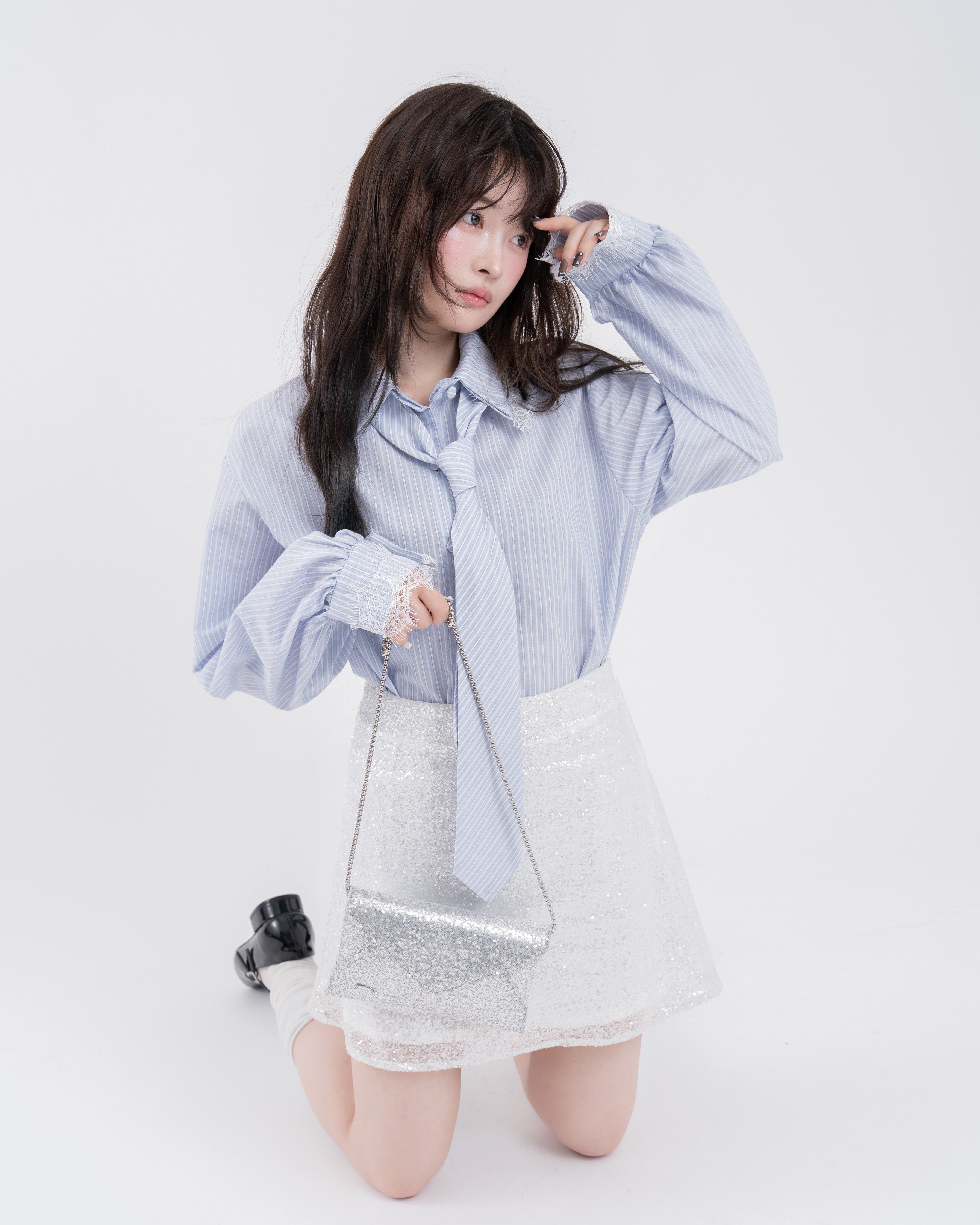 2wayスパンコールレターミニバッグ