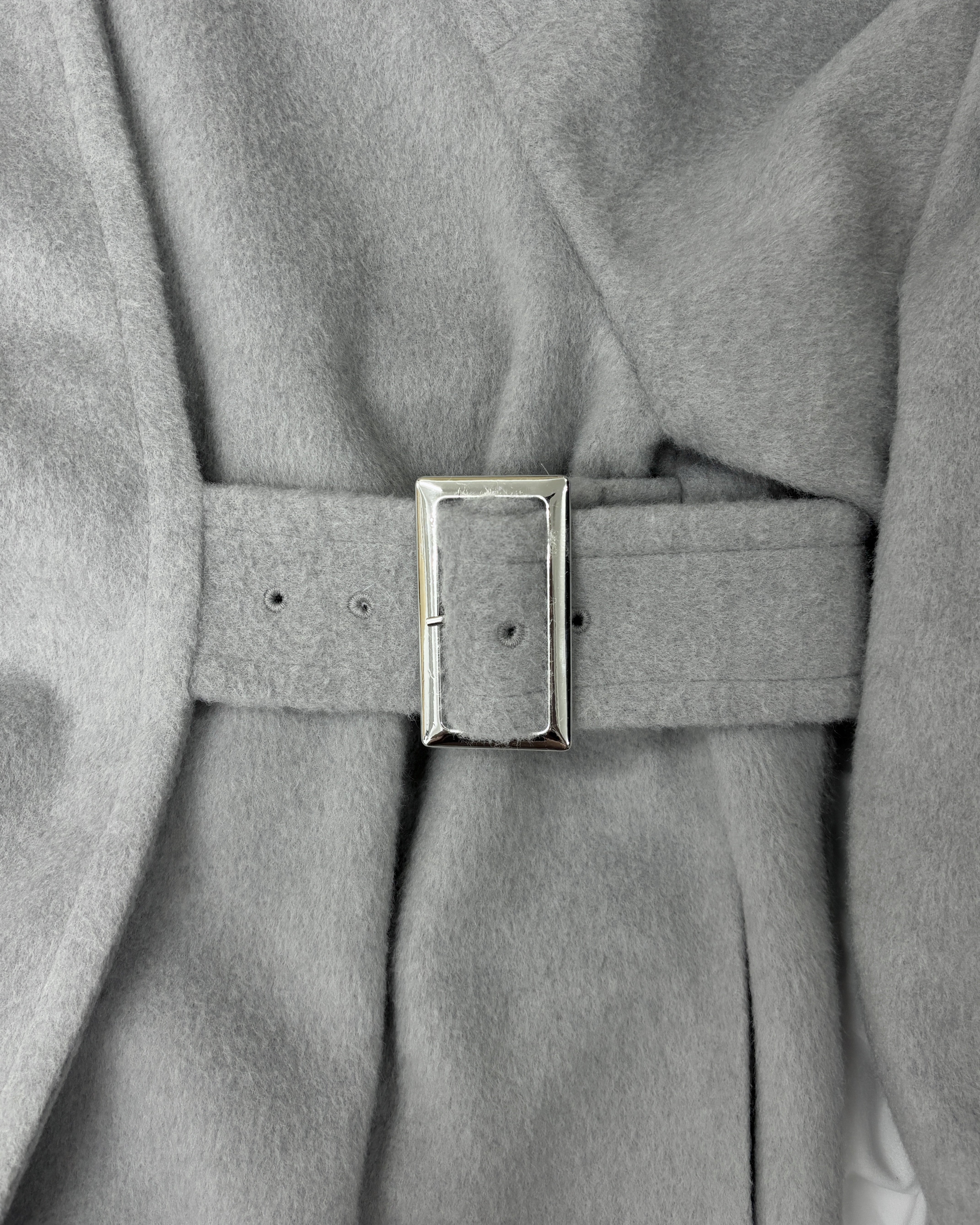 2wayスタンドカラーサイドベルトロングコート