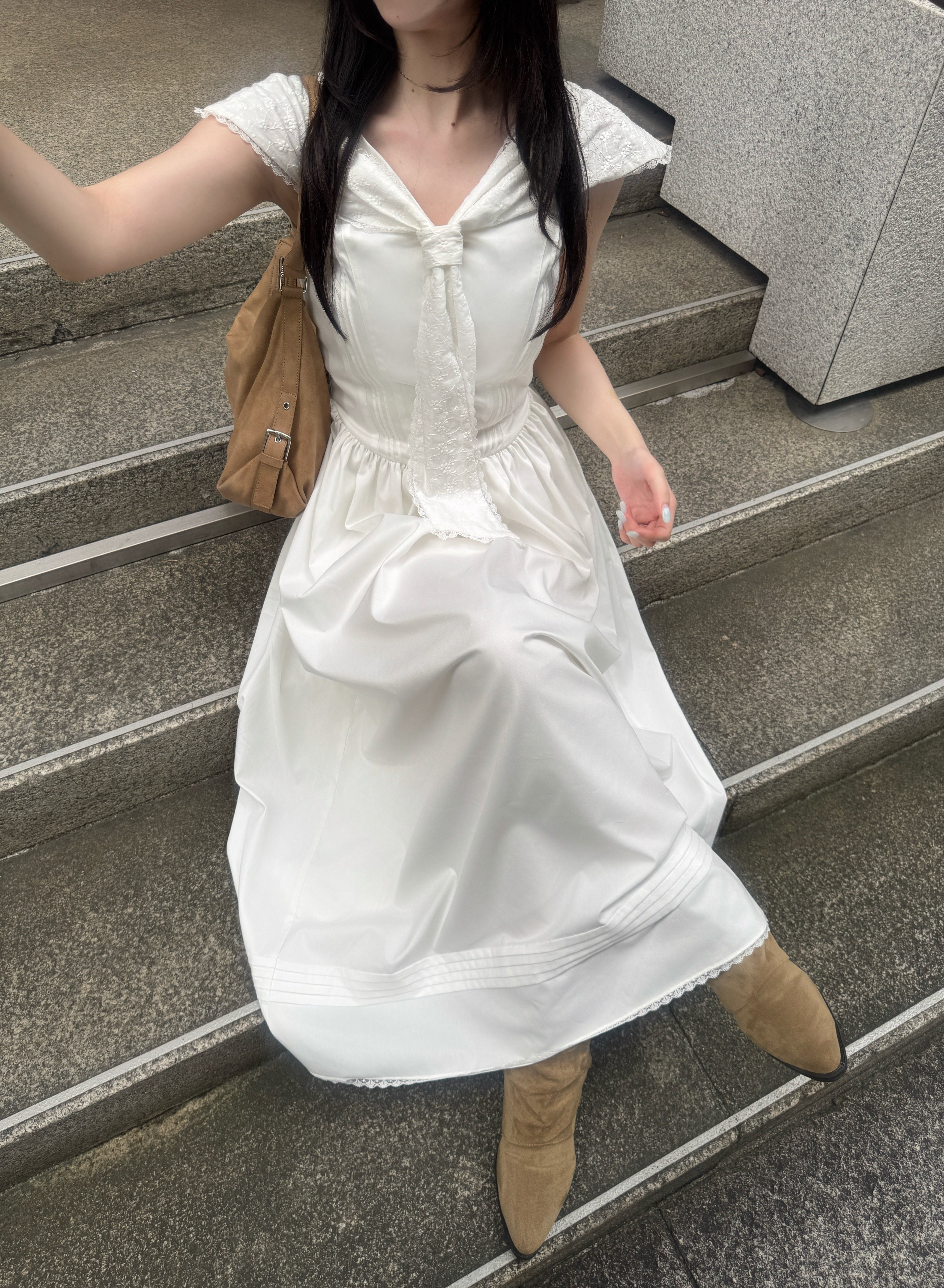 【予約】セーラーカラーシャツワンピース