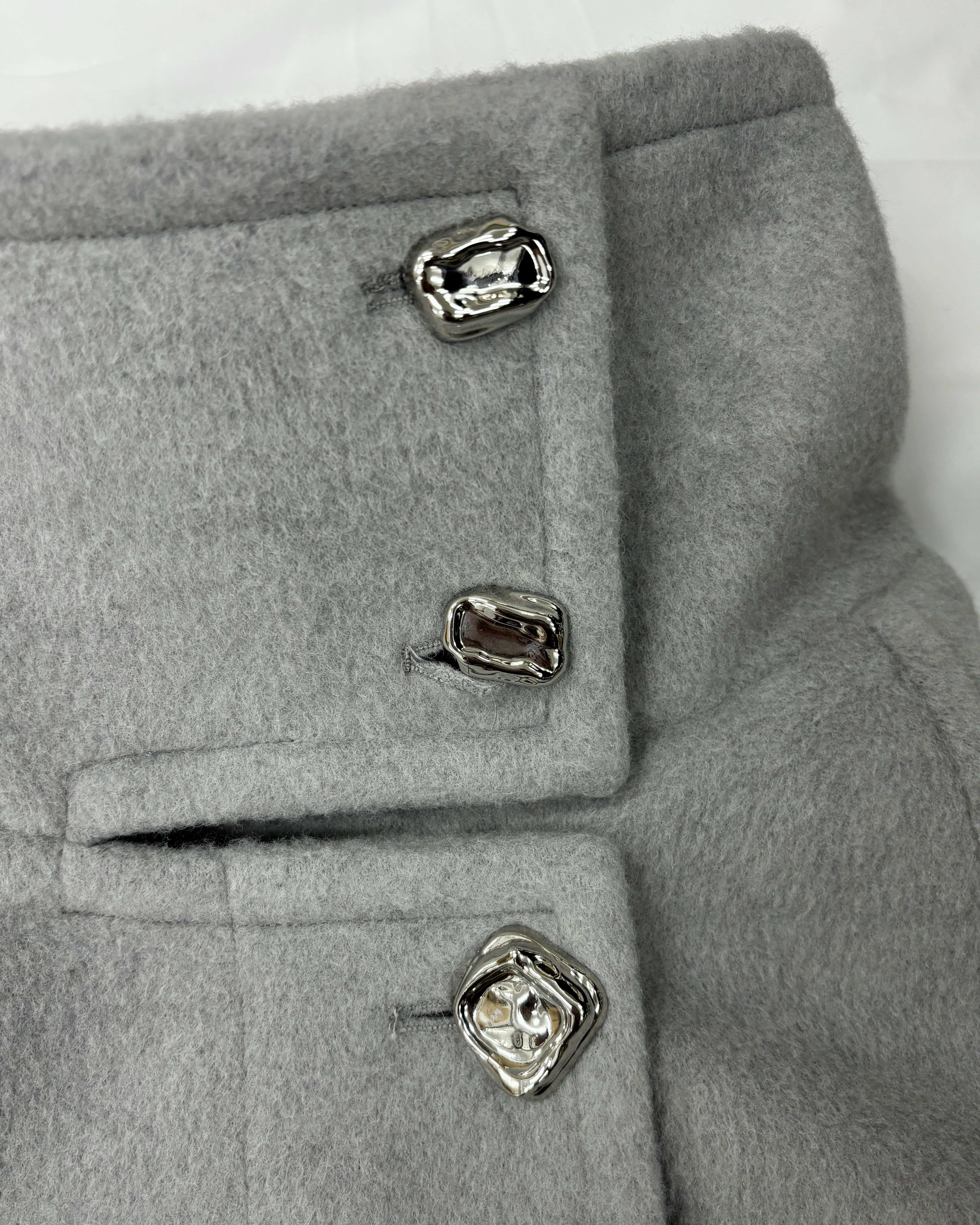 2Way支架领子侧皮带长外套