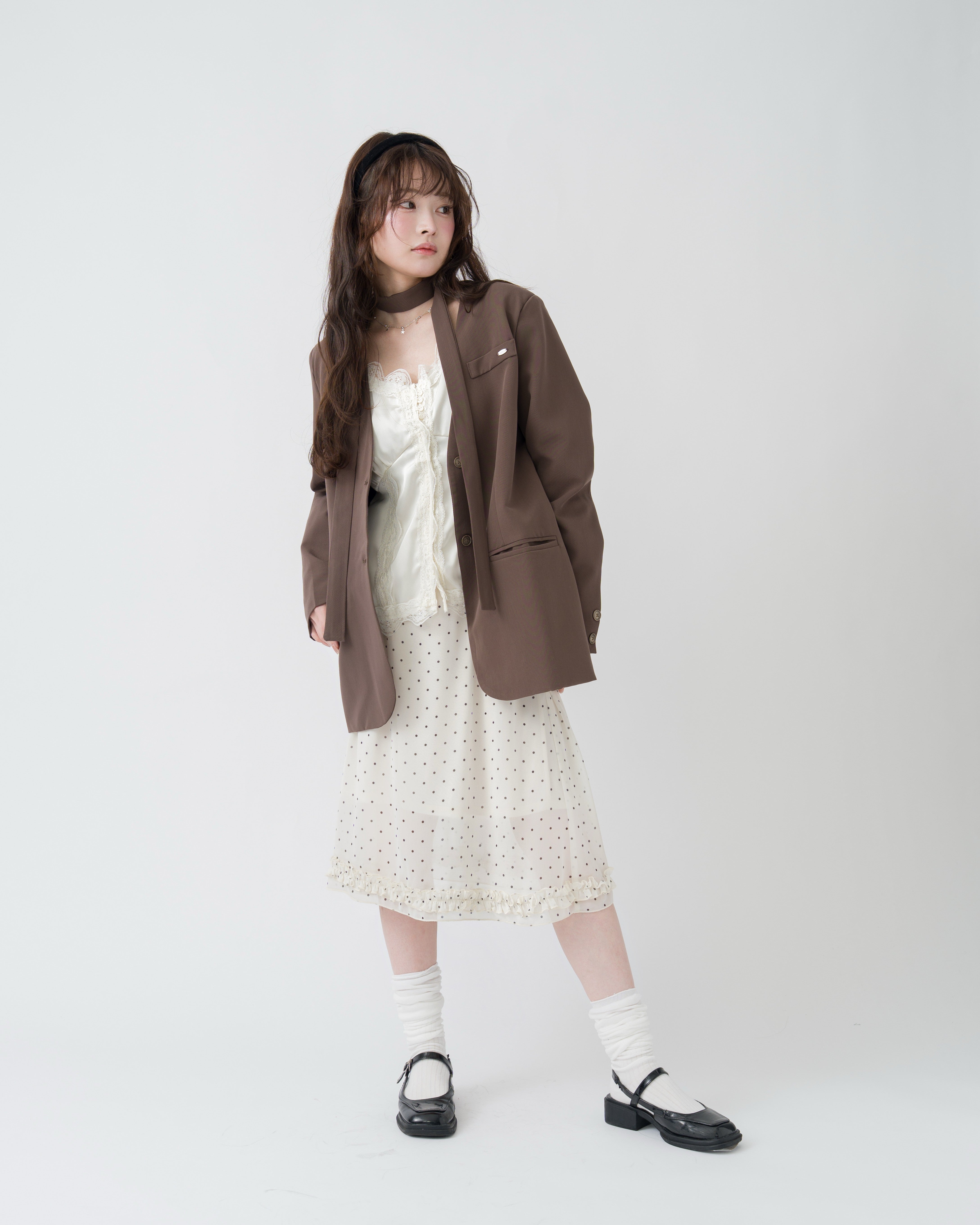 サテンレースキャミトップス