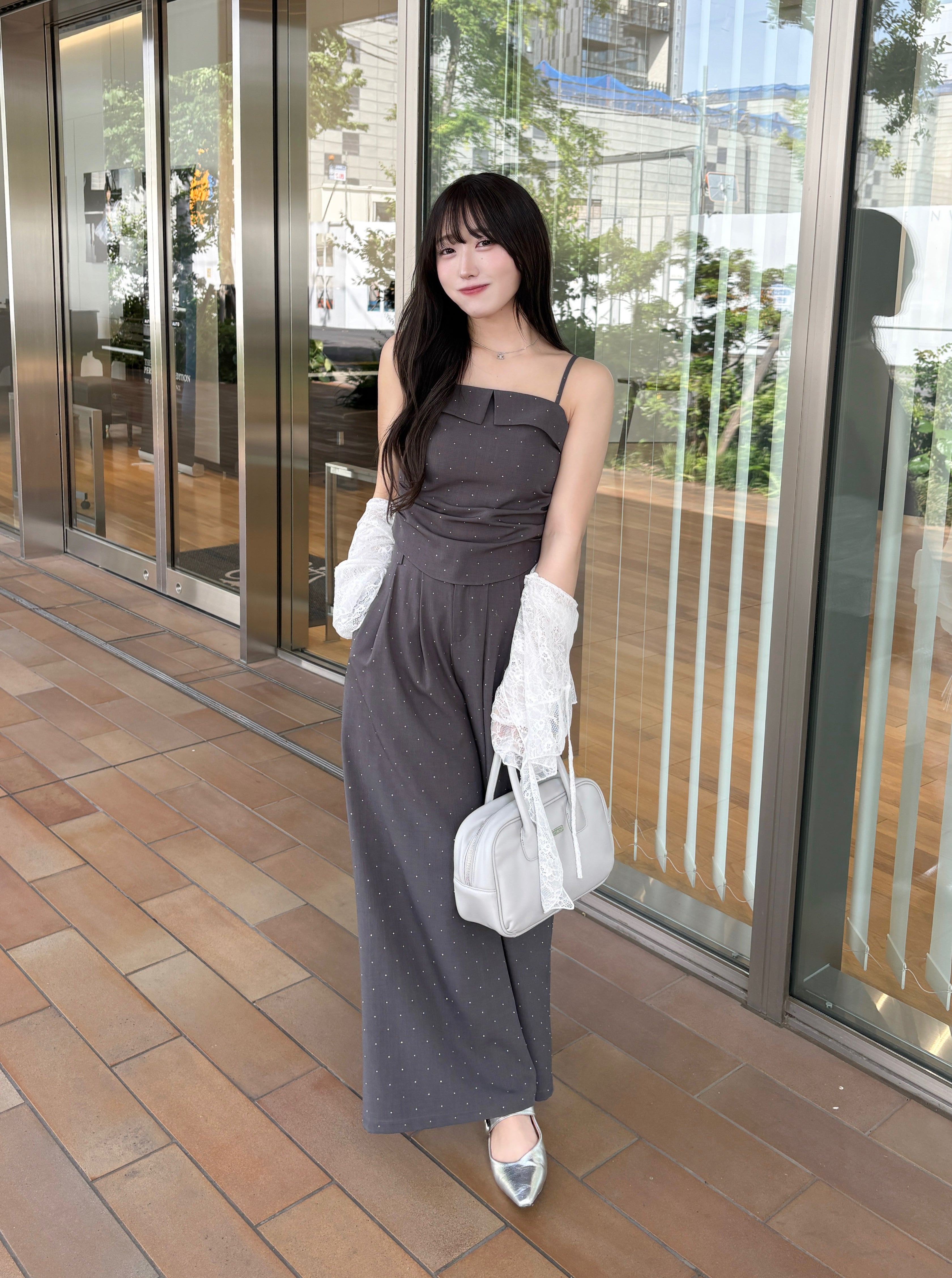 model:157cm/チャコールグレーM