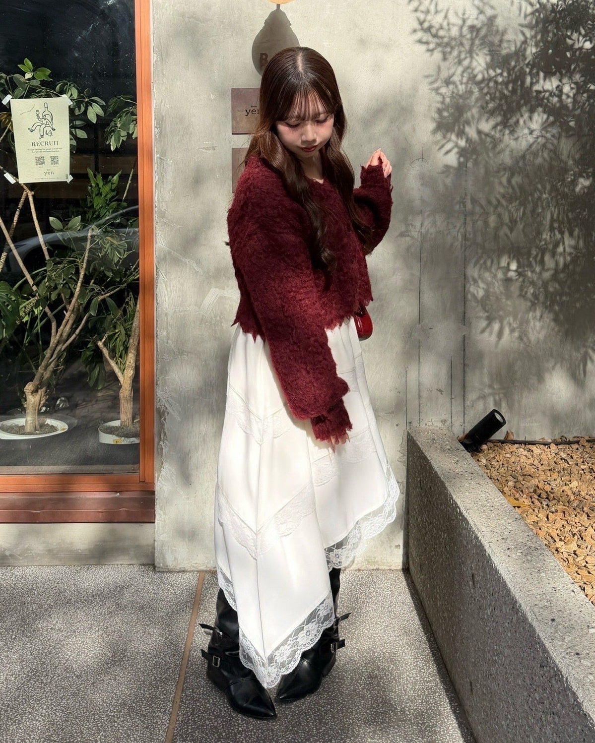 アシメレーススカート