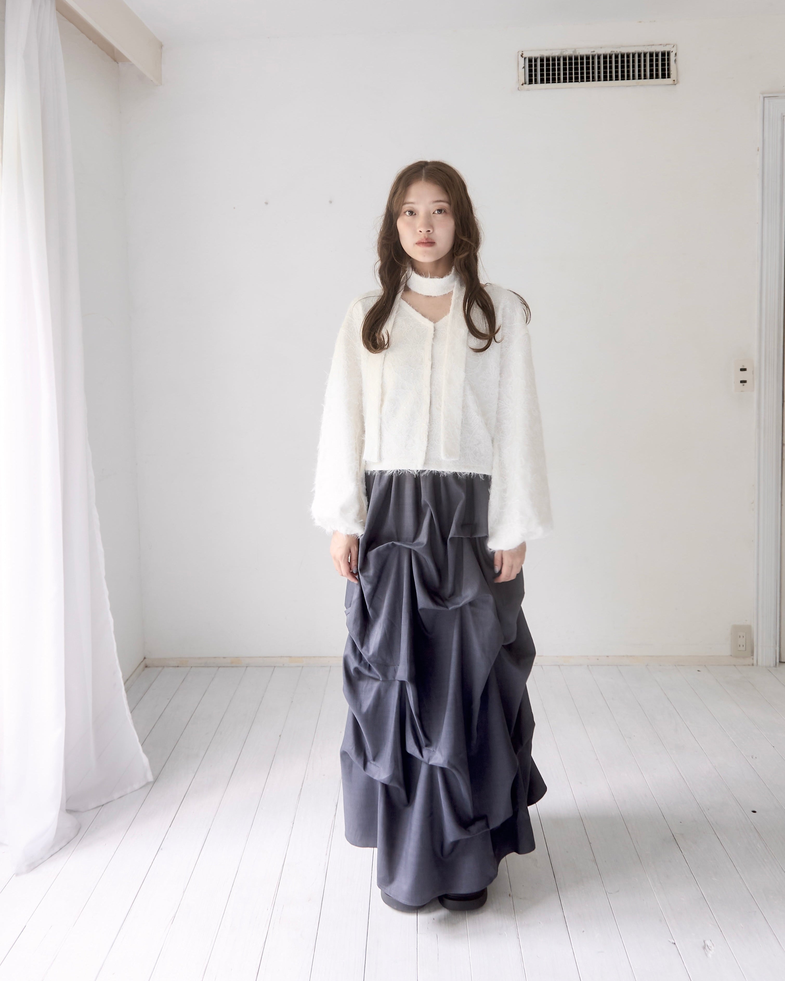 Random tuck skirt