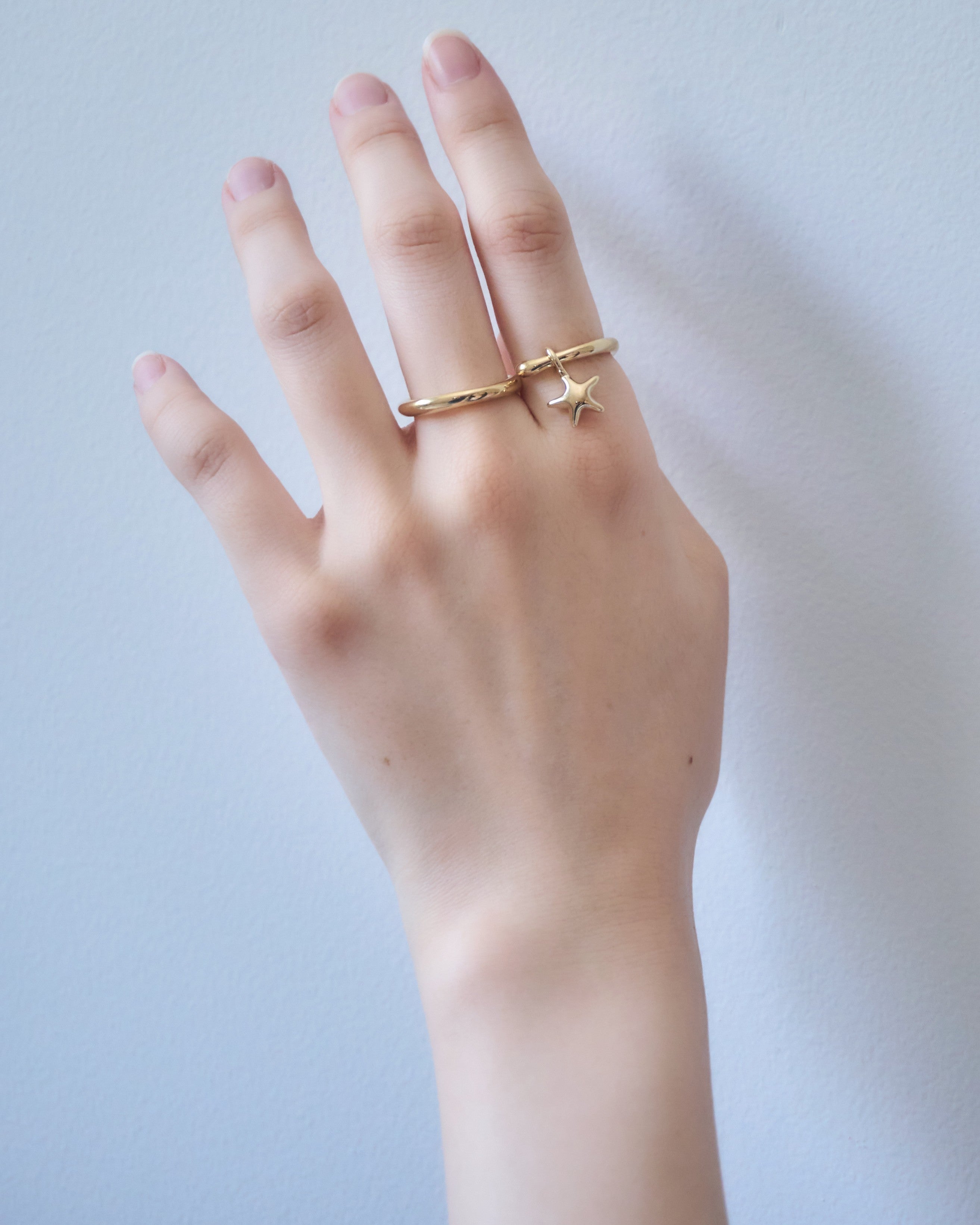 Star Charm Double Finger Ring