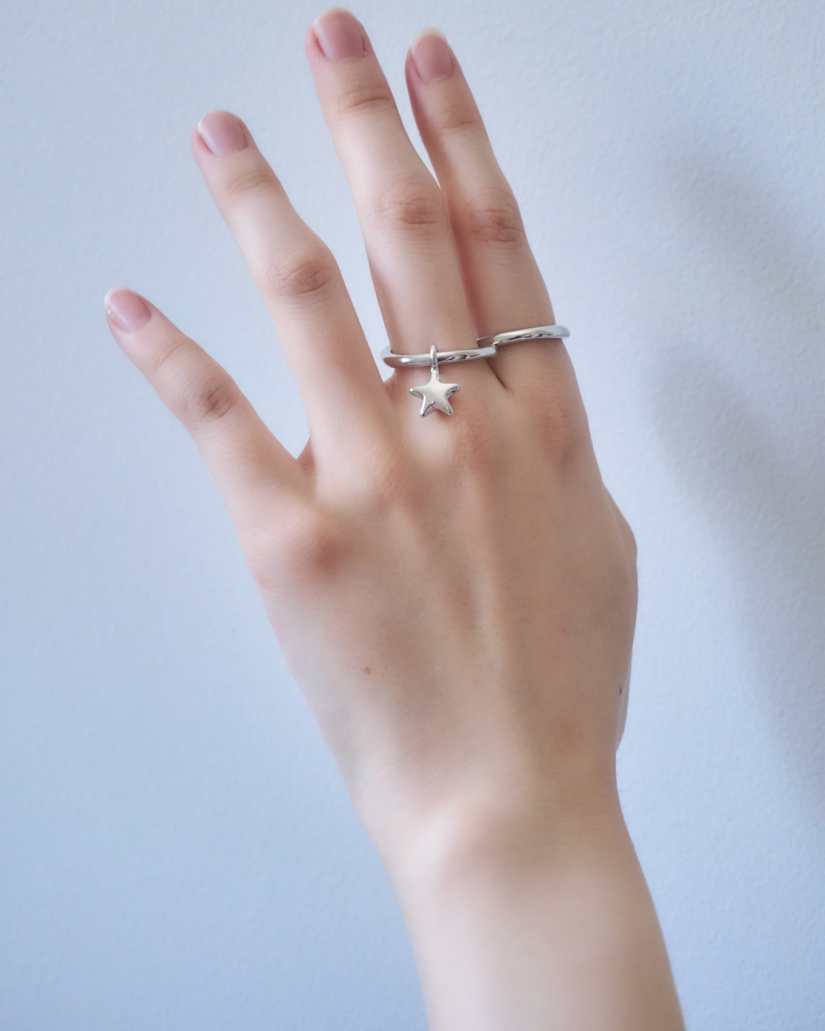 Star Charm Double Finger Ring