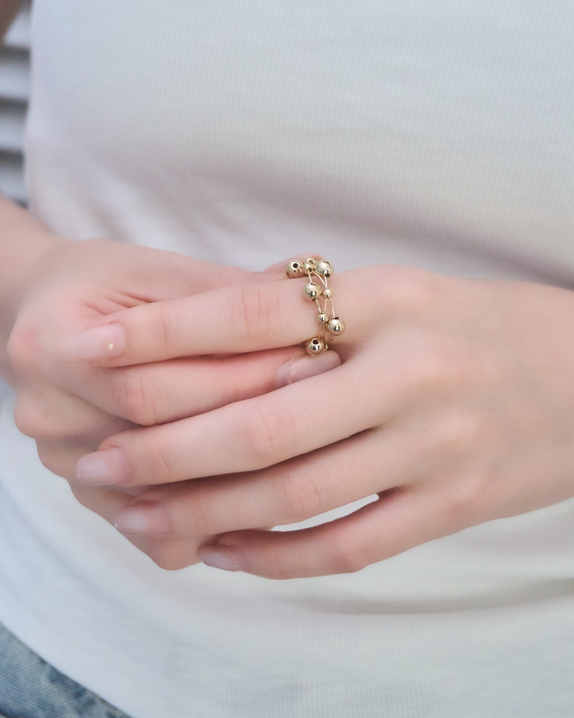 Random Bubble Metal Ring