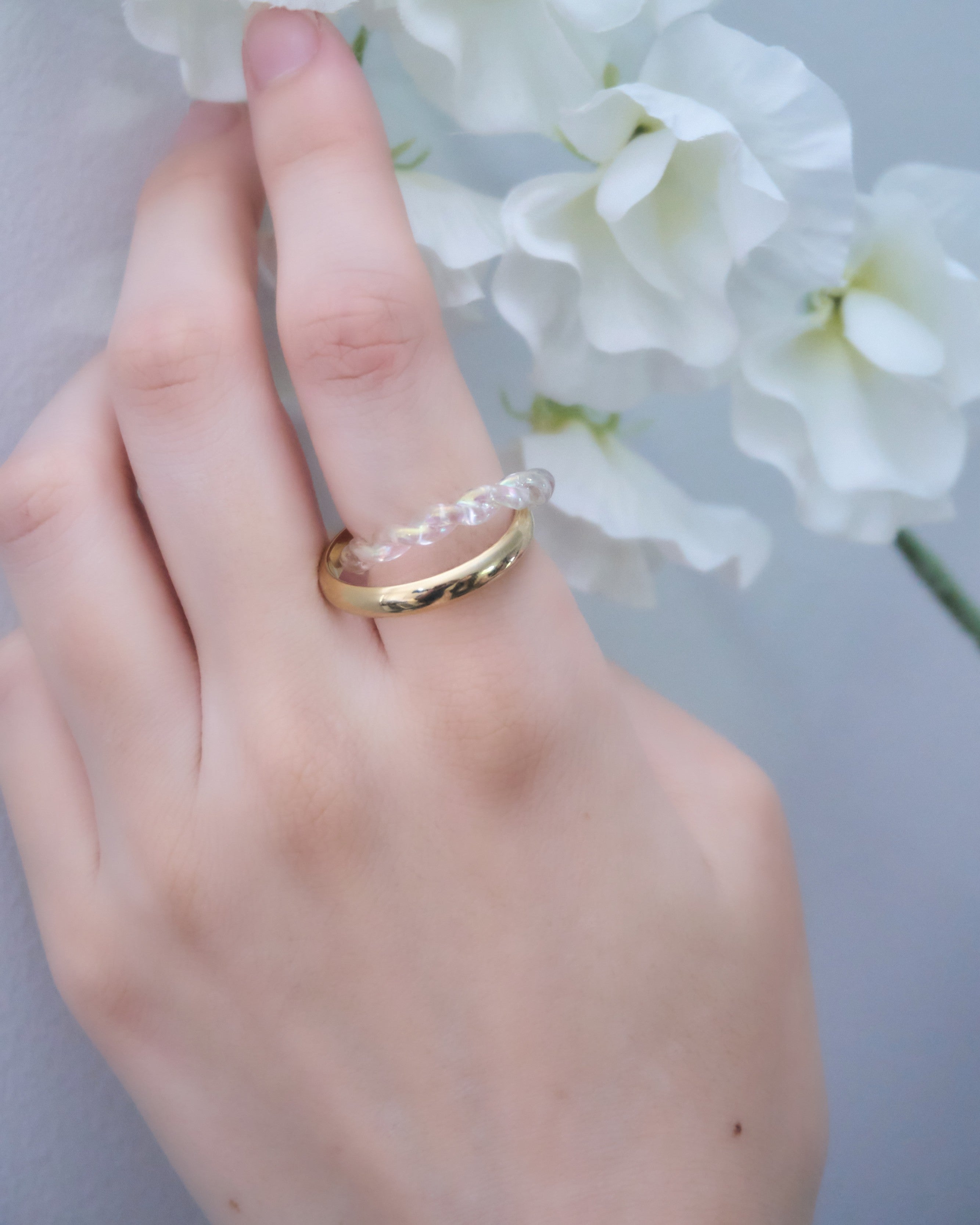 Beads and metal docking ring
