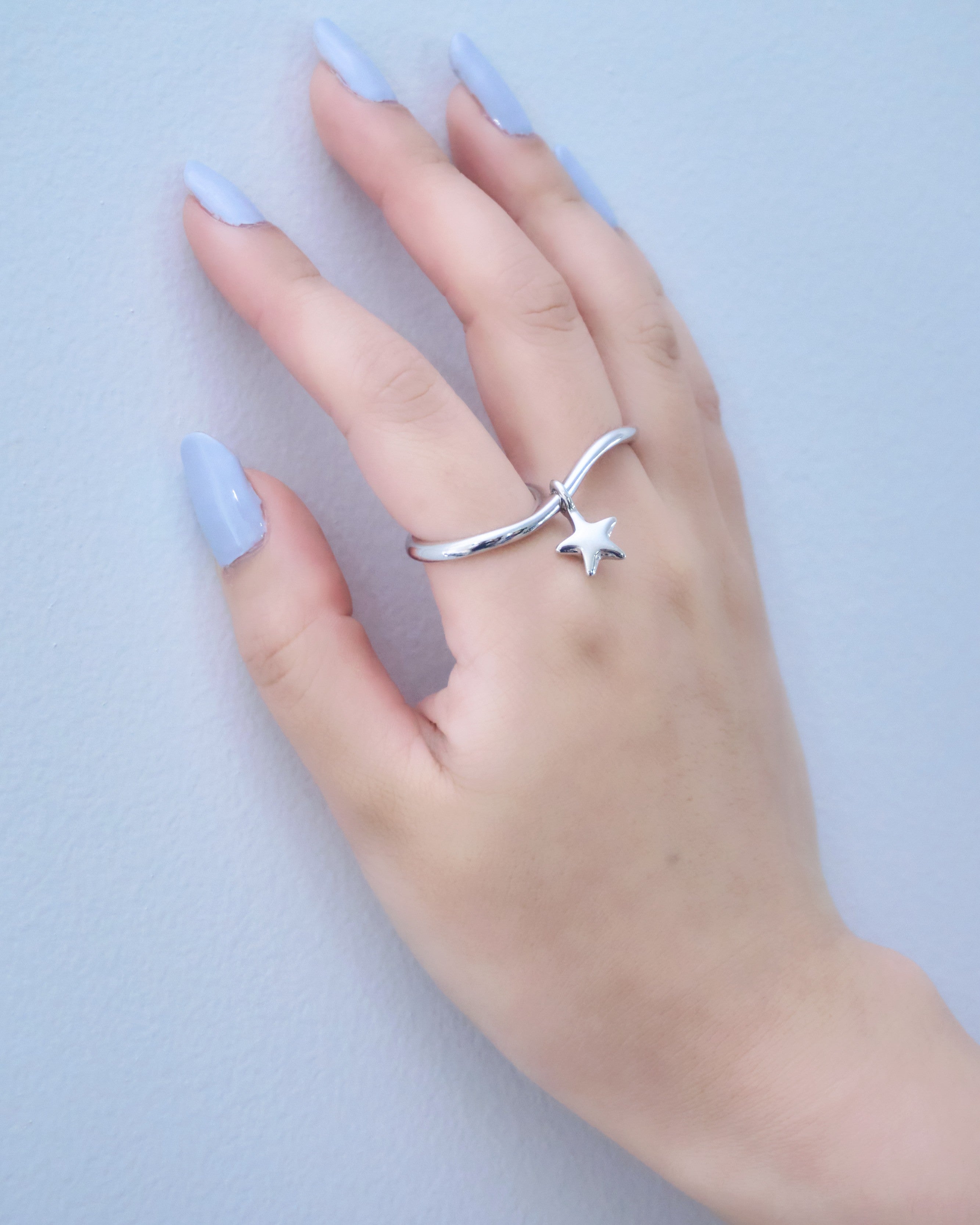Star Charm Double Finger Ring
