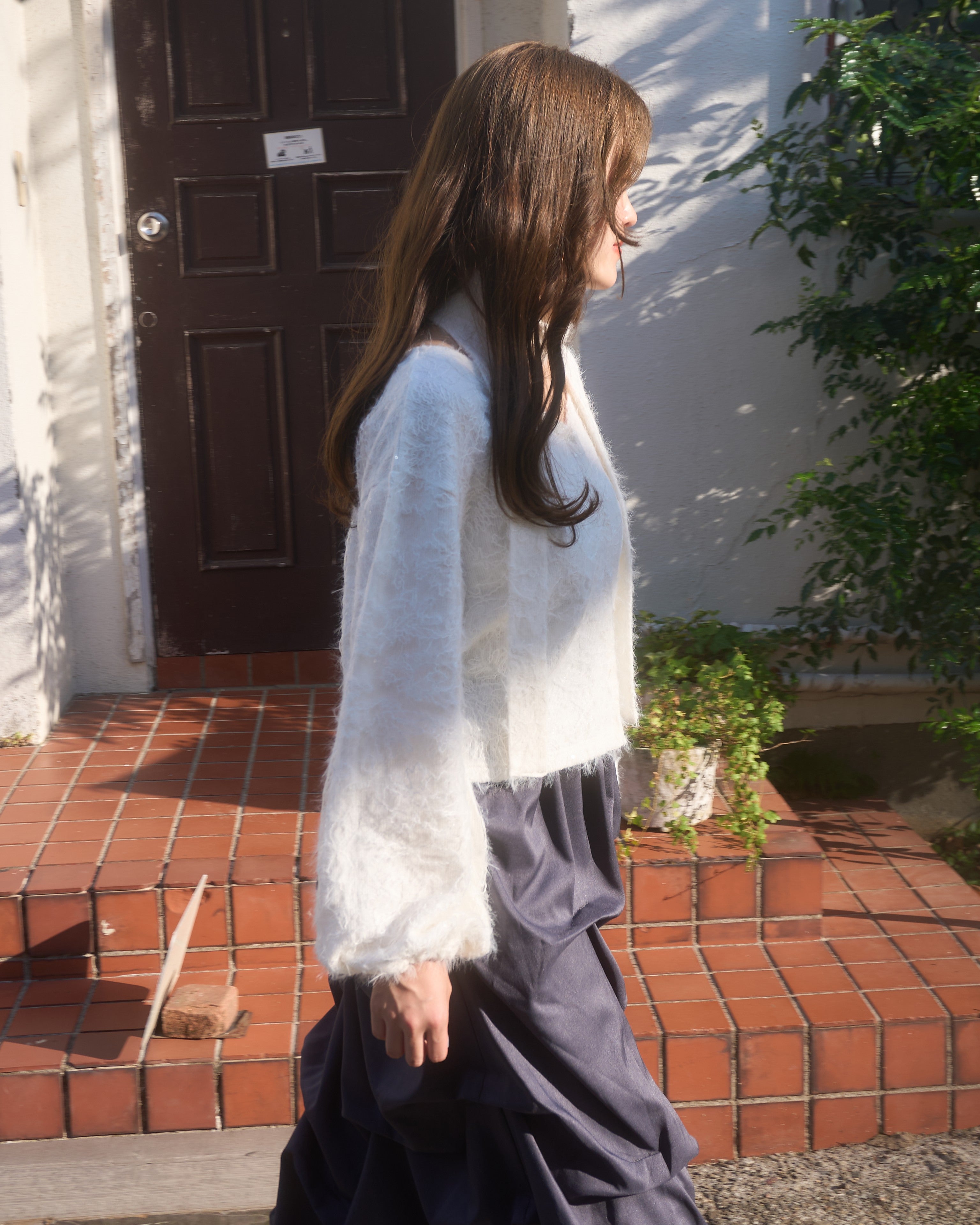 Choker Set 2way蕾丝针织开衫