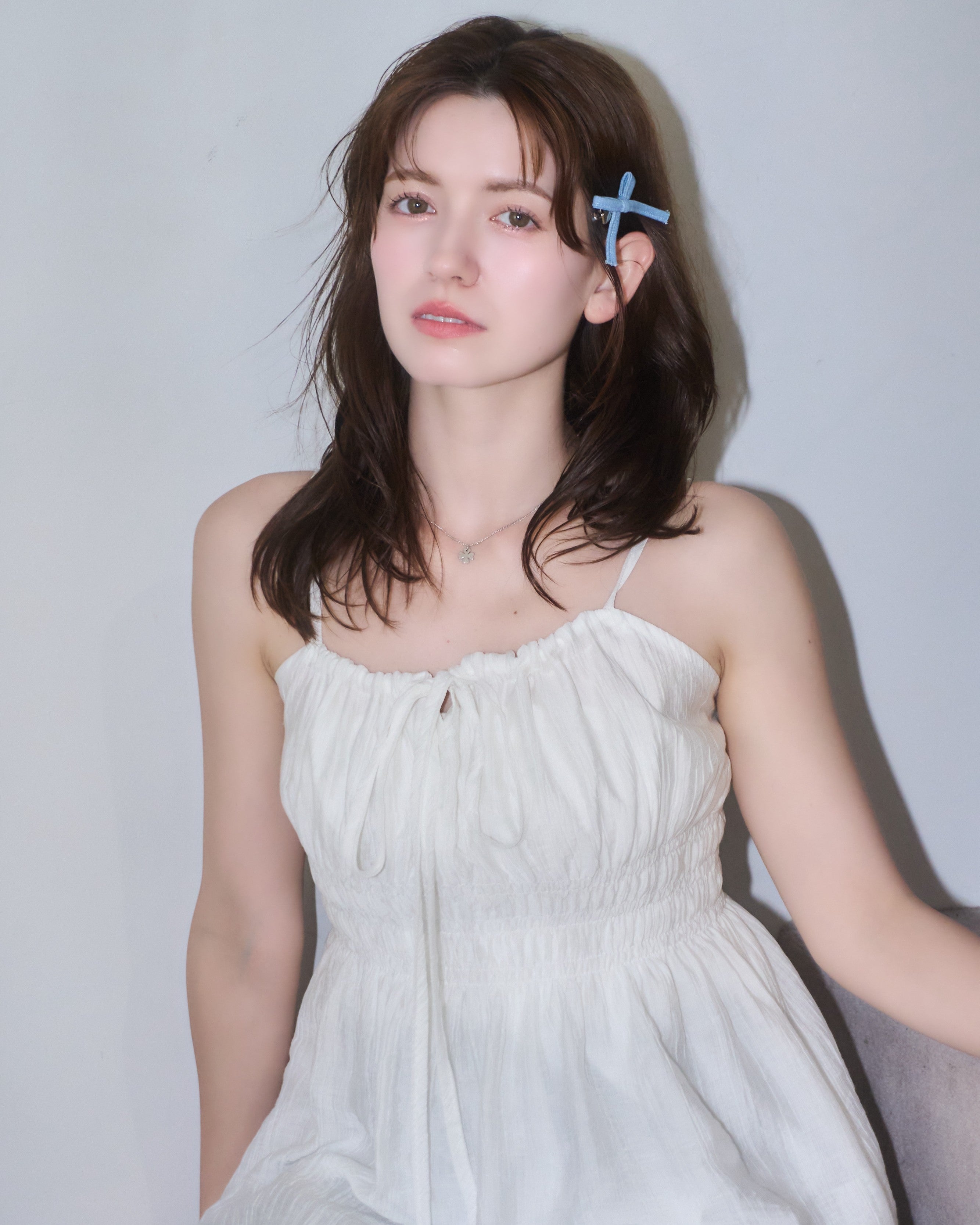 デニムリボンヘアクリップ/左