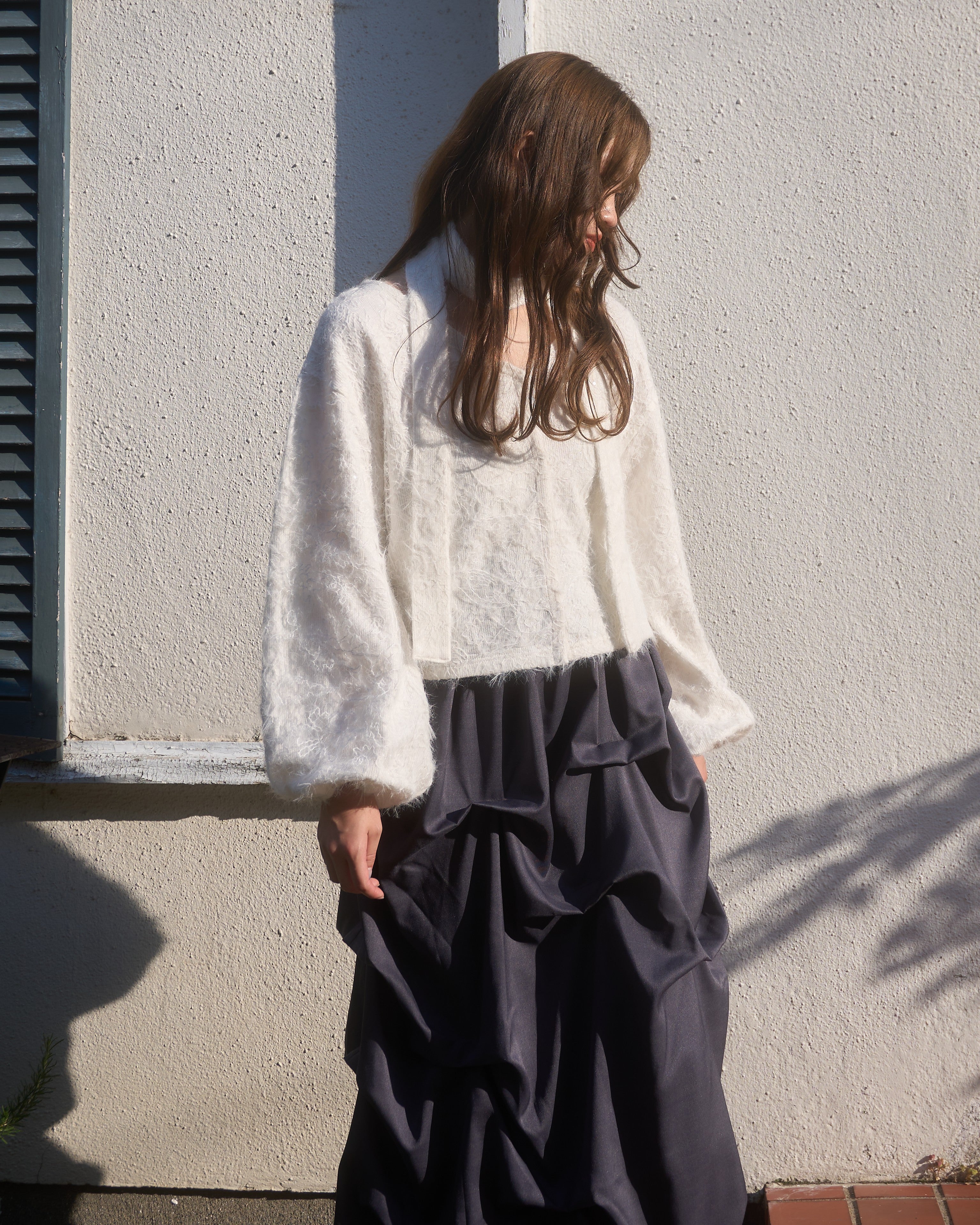 Choker Set 2way蕾丝针织开衫