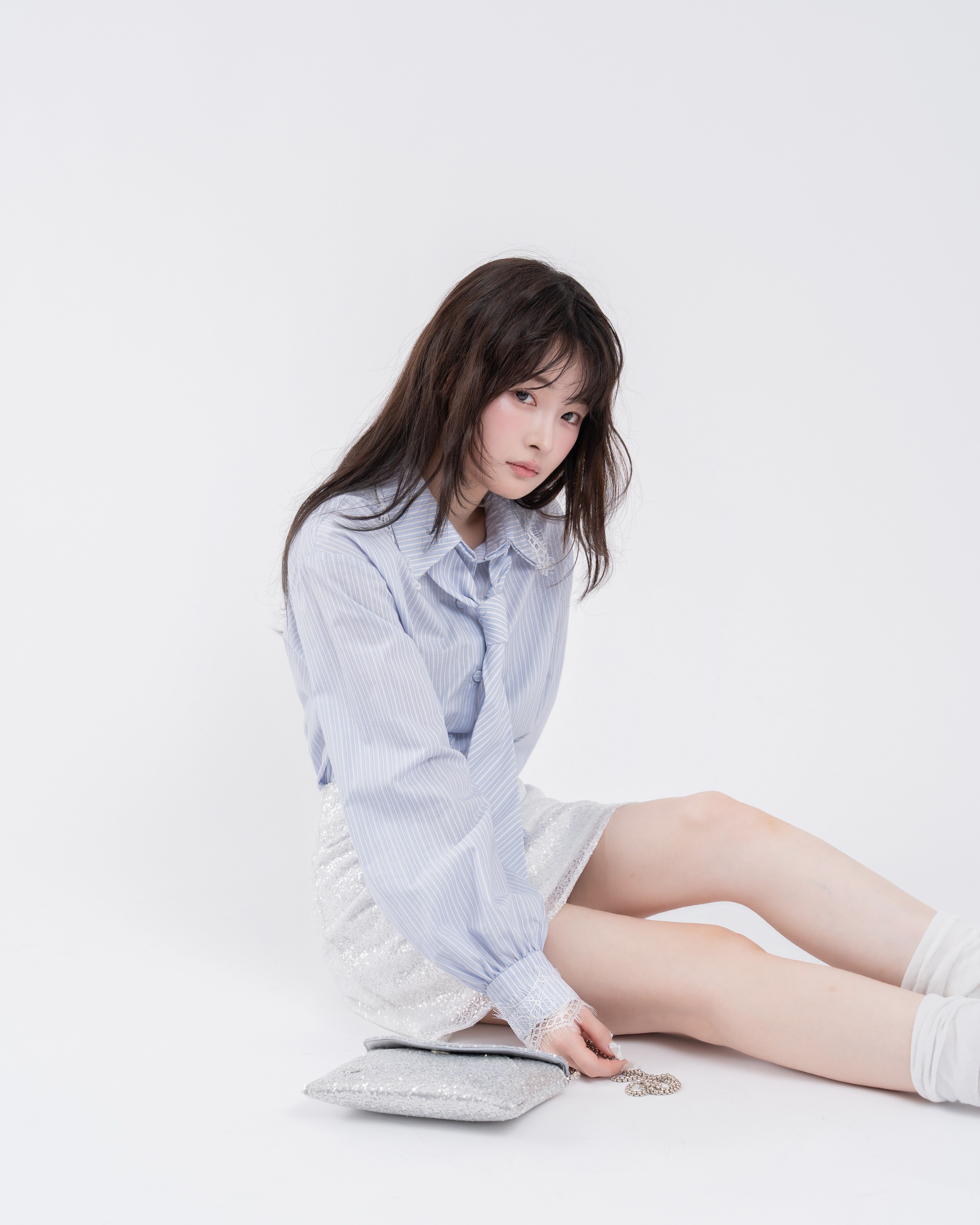 【一部予約】ネクタイセットレースドッキングシャツ