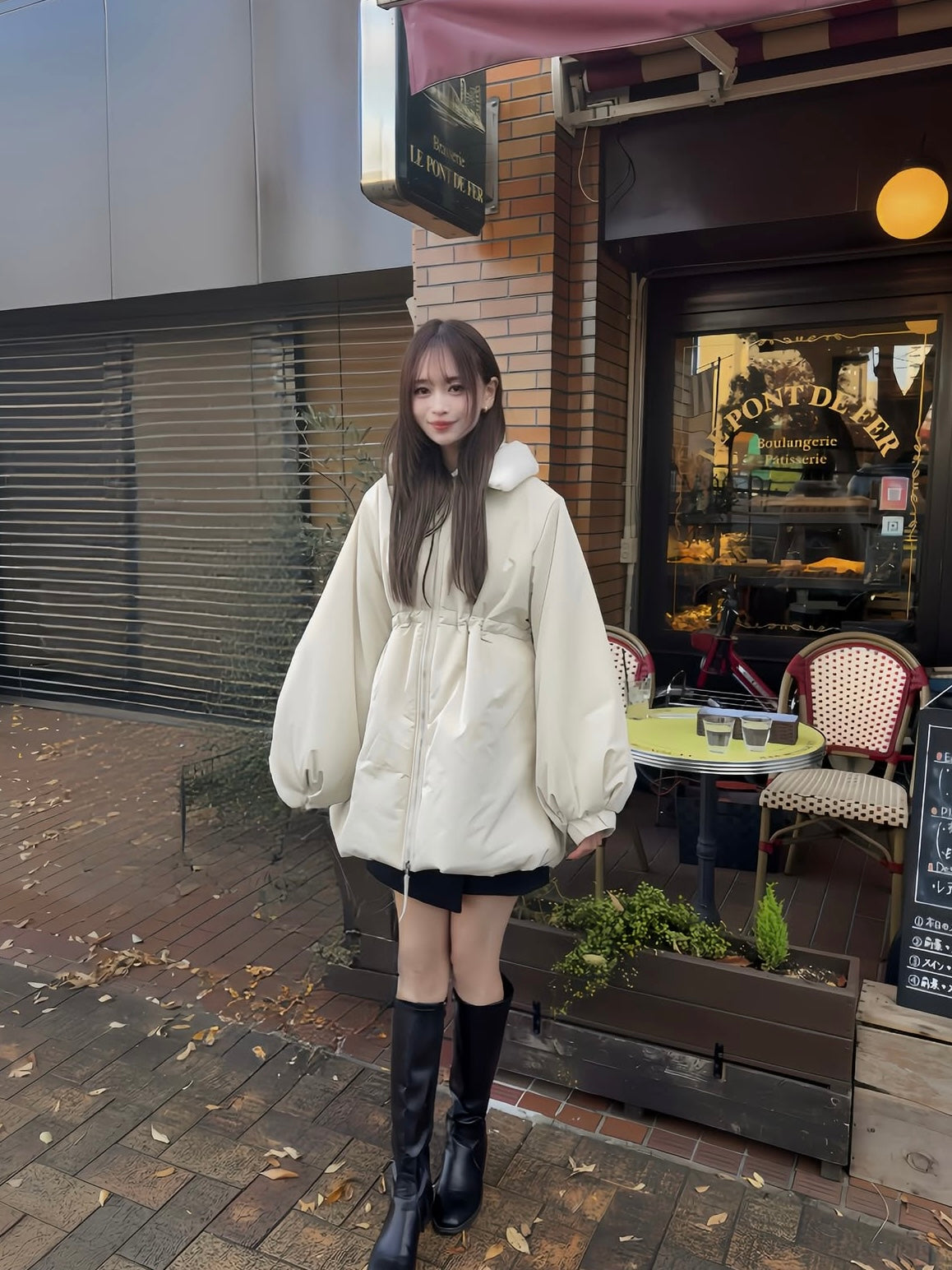 3wayドロスト中綿ダウンコート