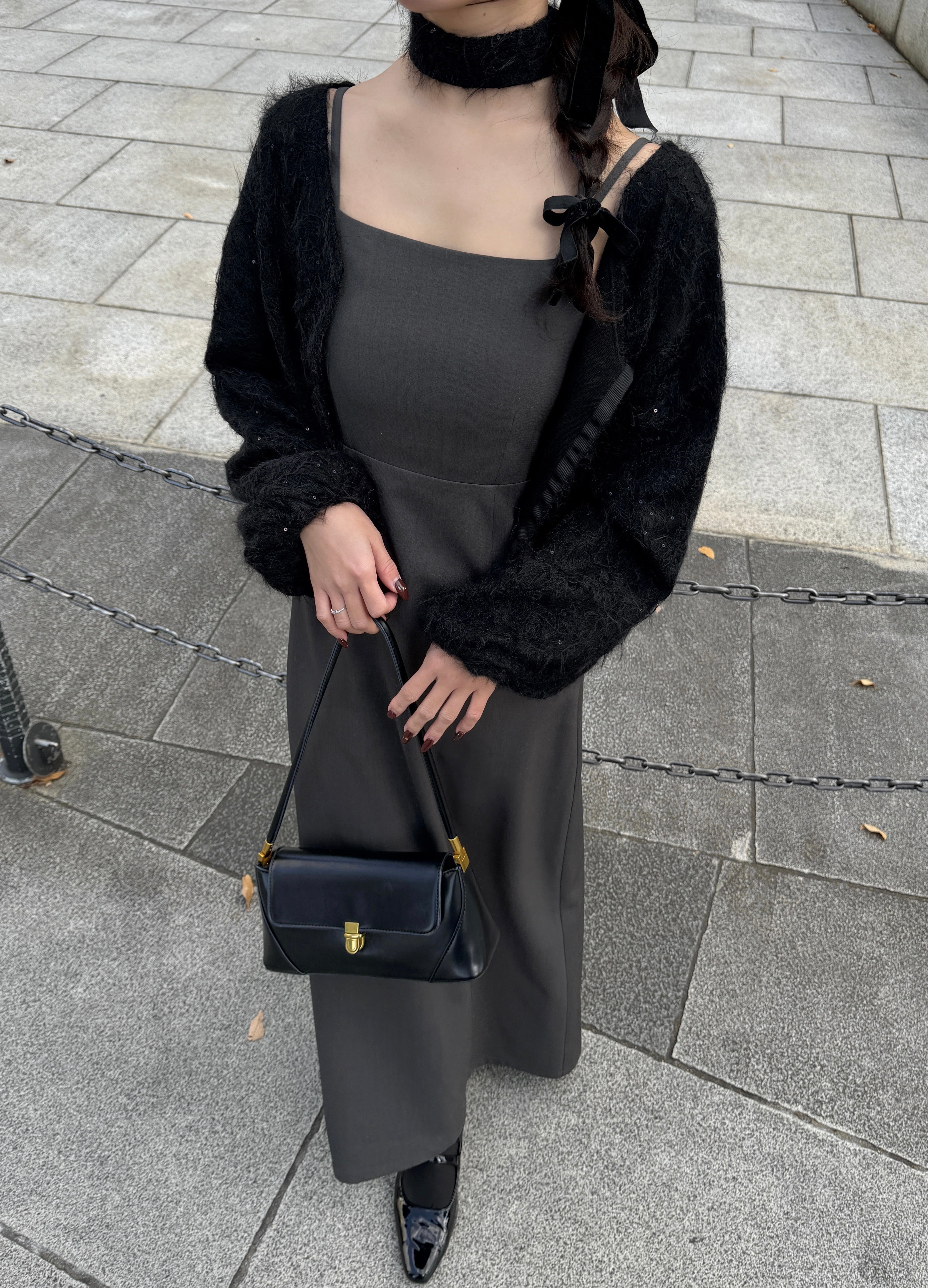 【予約】フリルラメチュールオケージョンワンピース